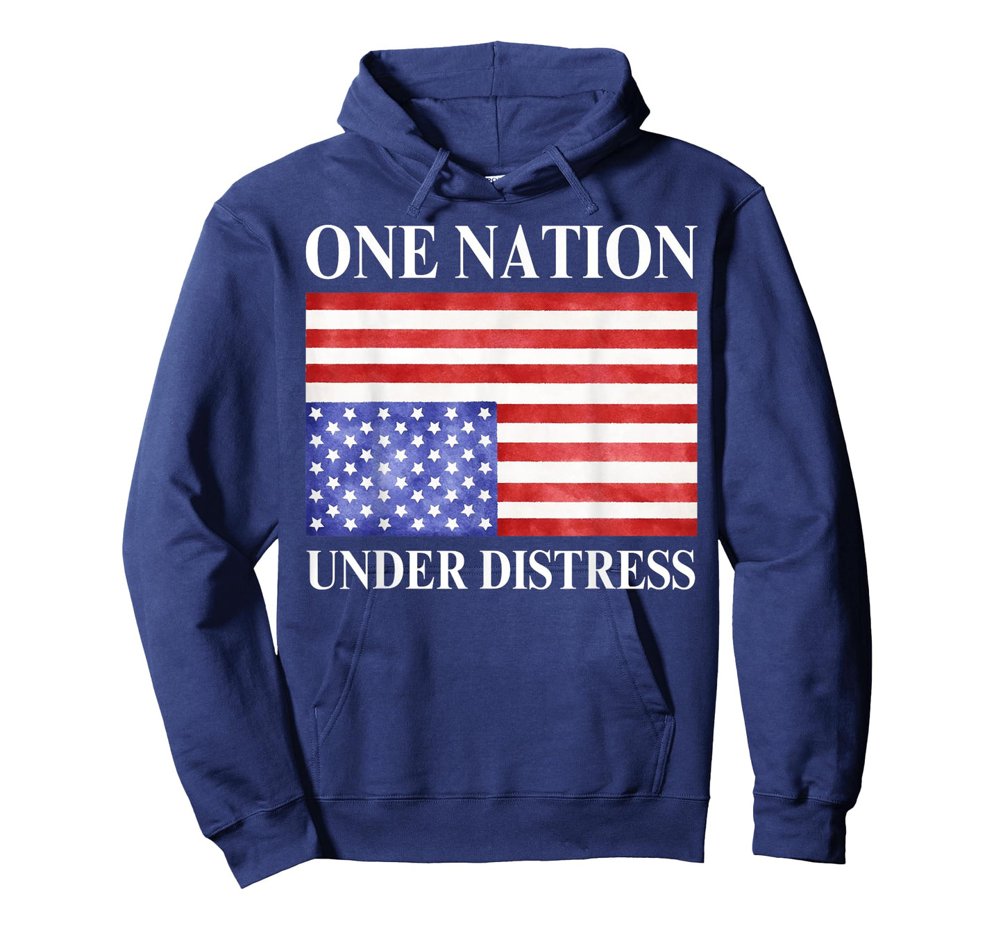 One Nation Under Vintage Distress 4th Of July American Flag T-Shirt