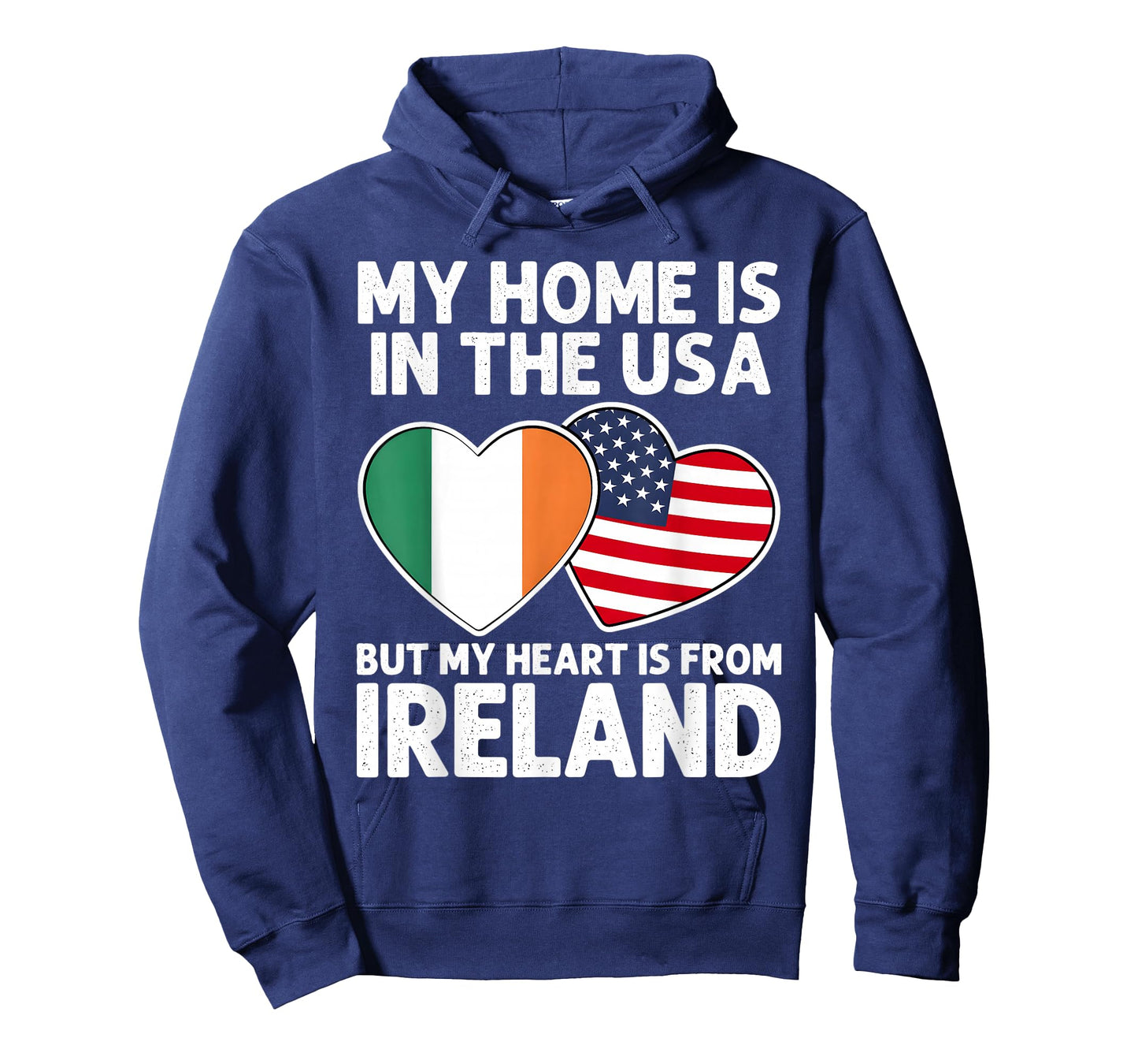 My Home USA My Heart Ireland Irish American Pride Flag T-Shirt