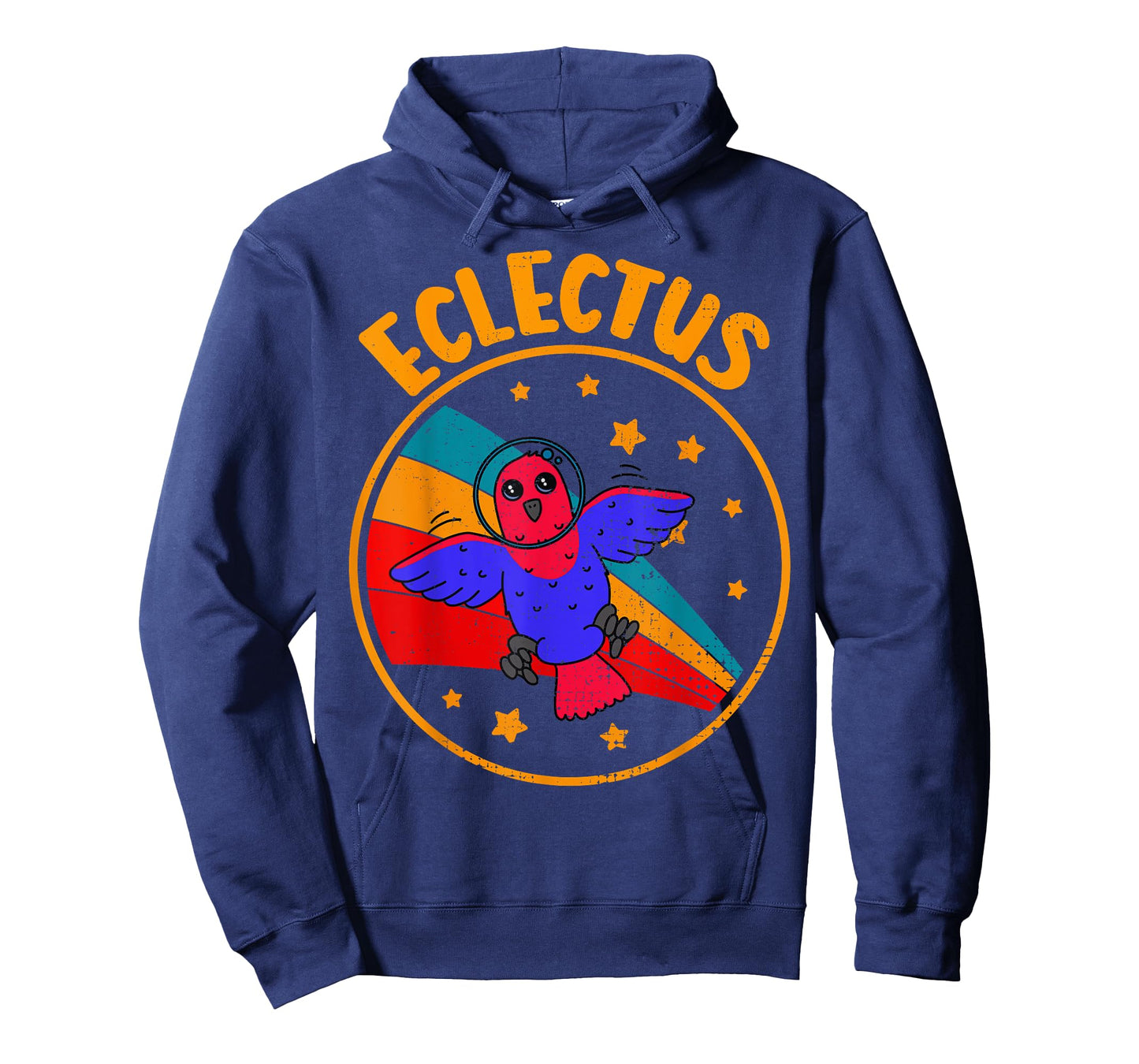 Cute Vintage Female Eclectus Parrot Retro Parrot In Space T-Shirt