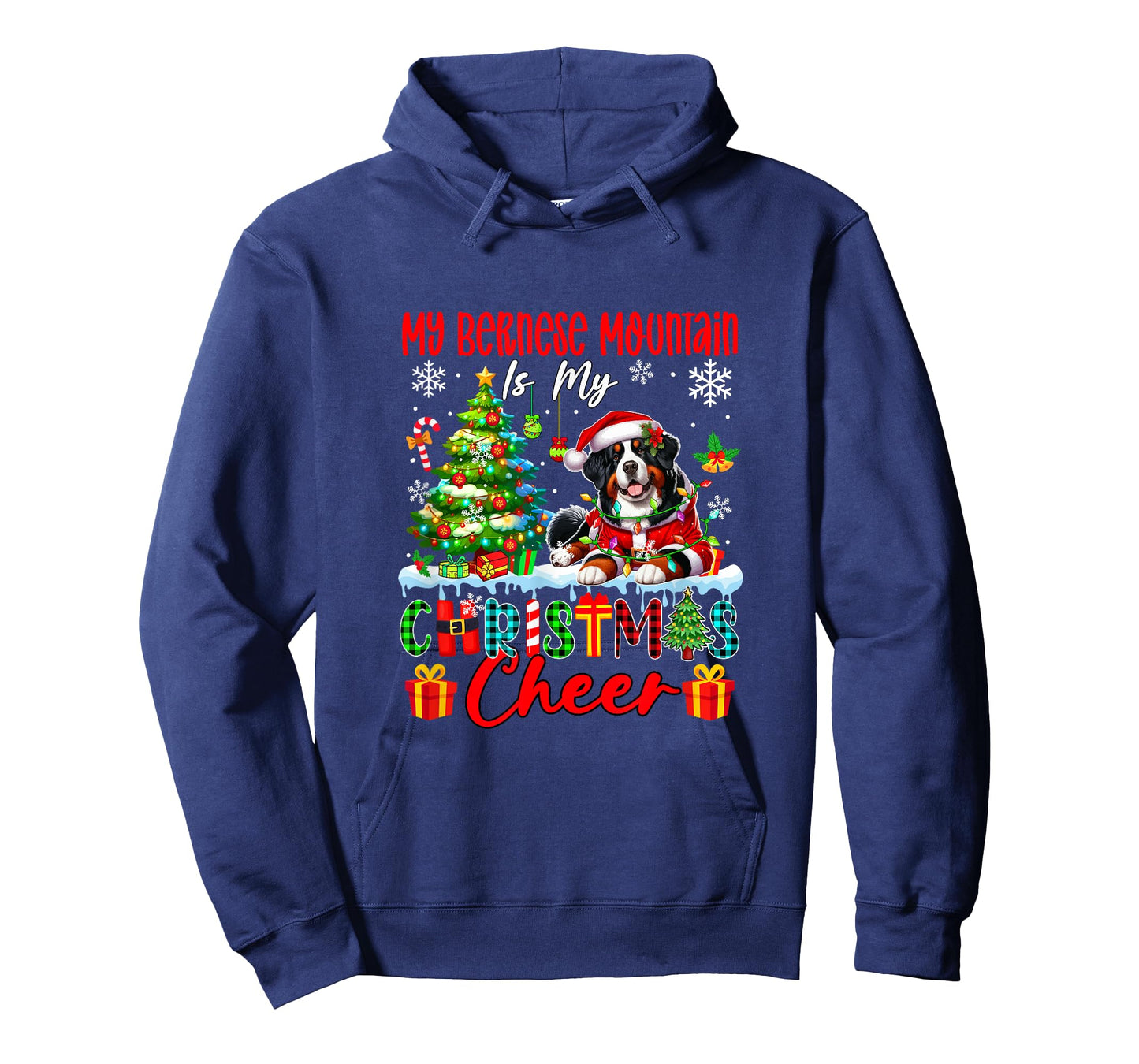 My Bernese Mountain is My Xmas Cheer Funny Santa Dog Owner T-Shirt