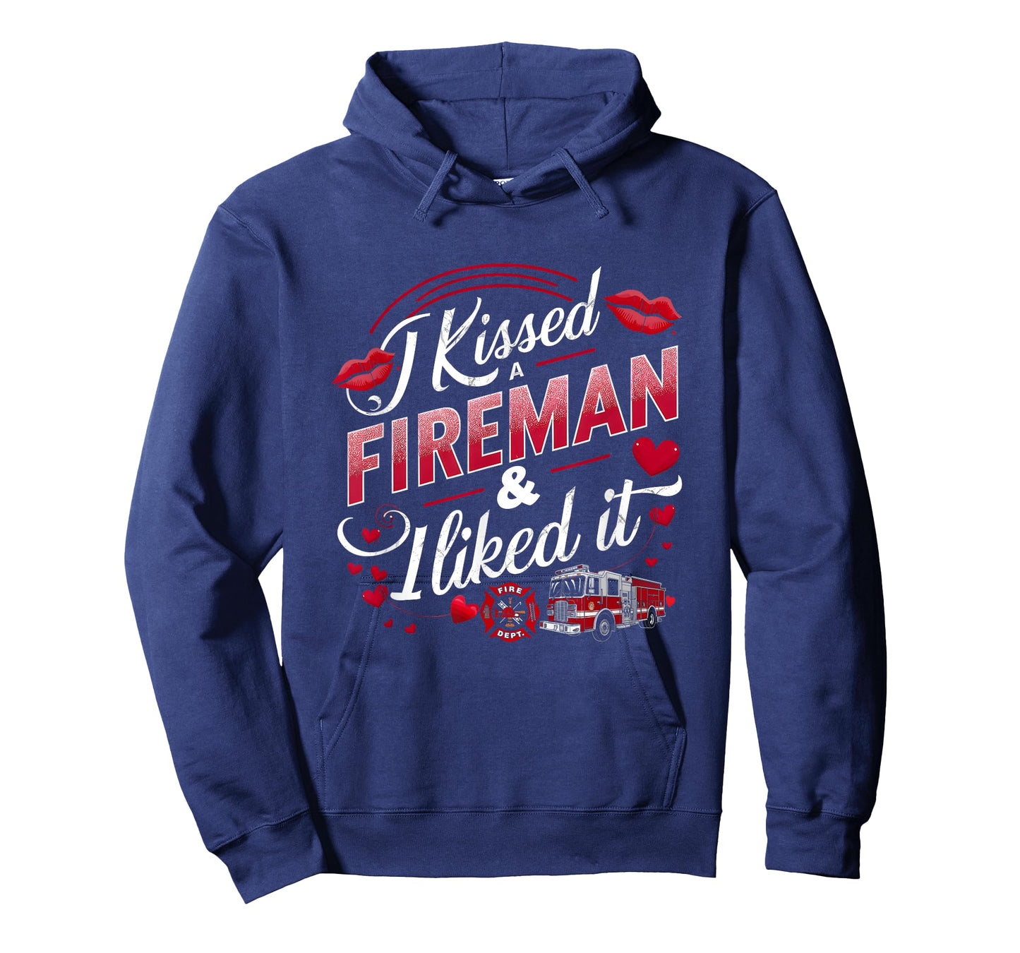 I Kissed A Fireman I Liked It Firefighter Valentine Days T-Shirt