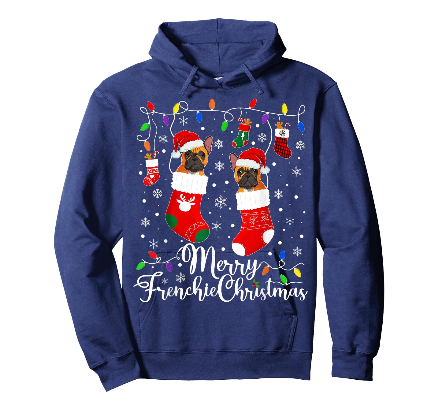 Merry Frenchie Christmas French Bulldog Xmas Party T-Shirt