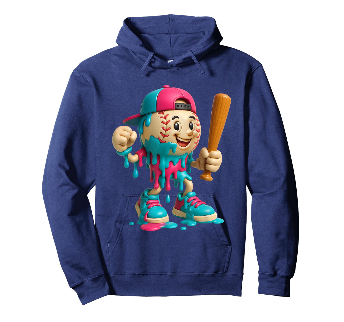 Baseball Drip Ice Cream Style Sport for Boys and Ball Player T-Shirt
