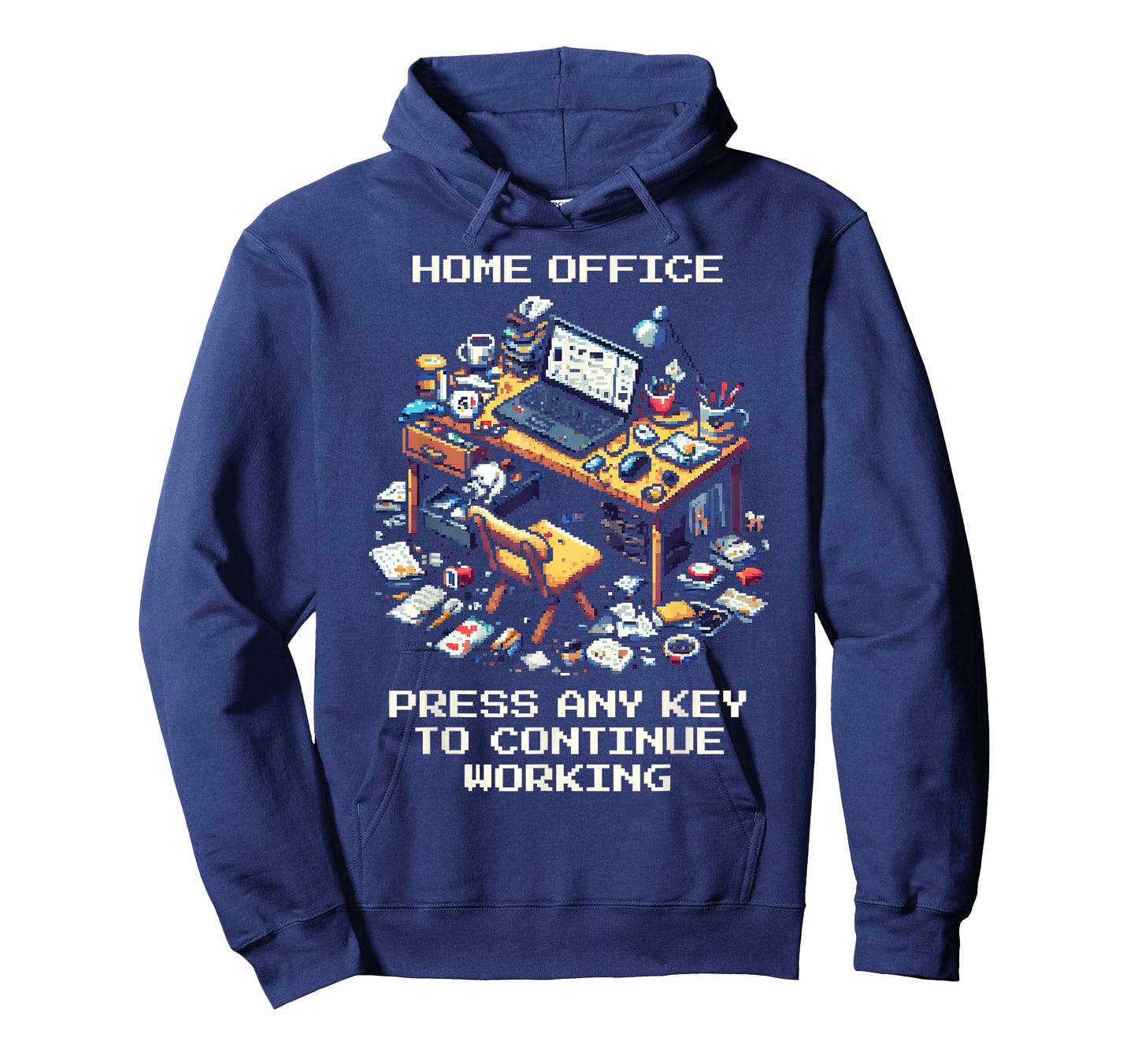 Press Any Key to Continue Working | Pixel Art Gamer Office T-Shirt