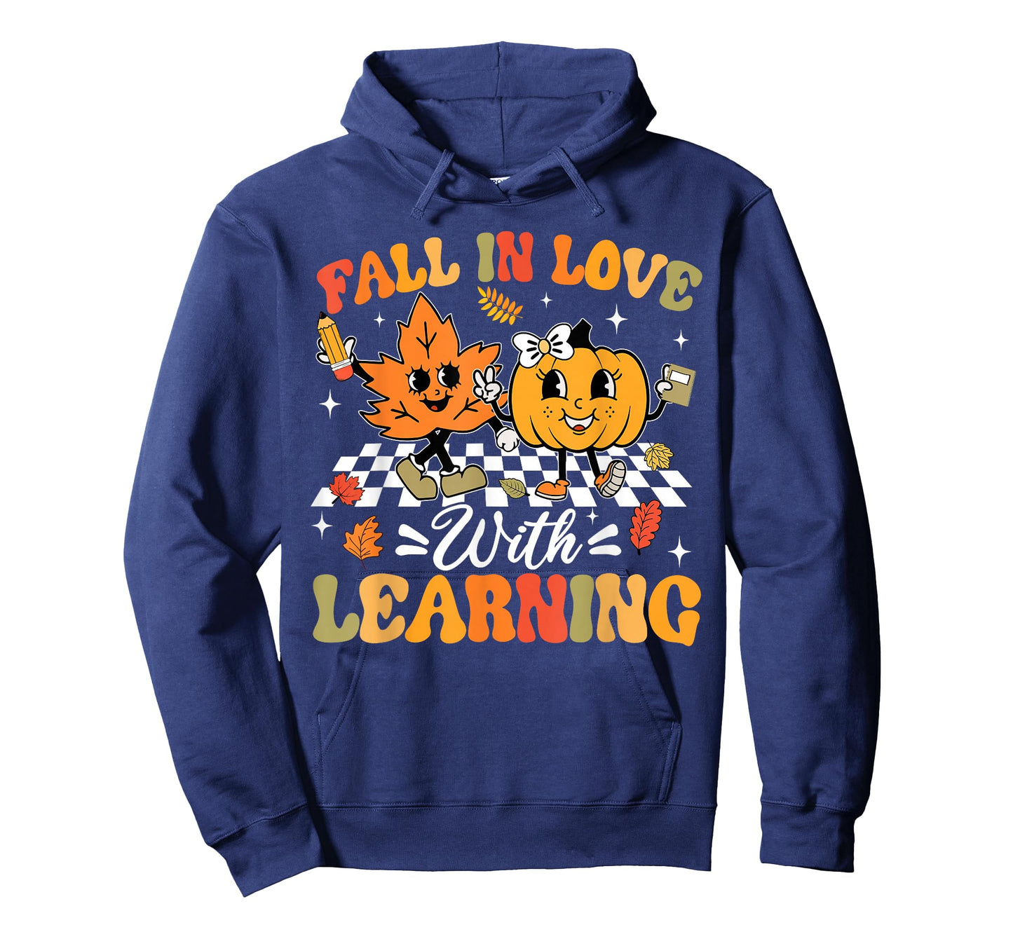 Fall In Love With Learning Fall Teacher Thanksgiving Retro T-Shirt
