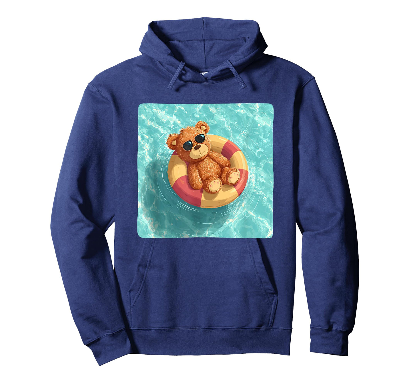 Funny Teddy Bear in Pool Ring for Vacation Lovers T-Shirt