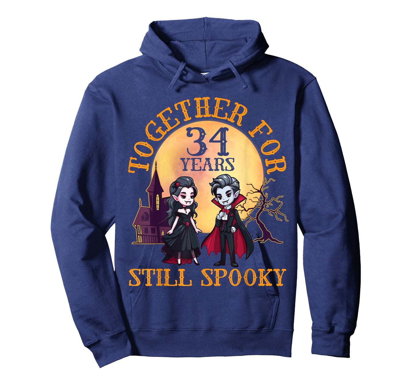 Vampire Couple Marry Together for 34 Years and Still Spooky T-Shirt