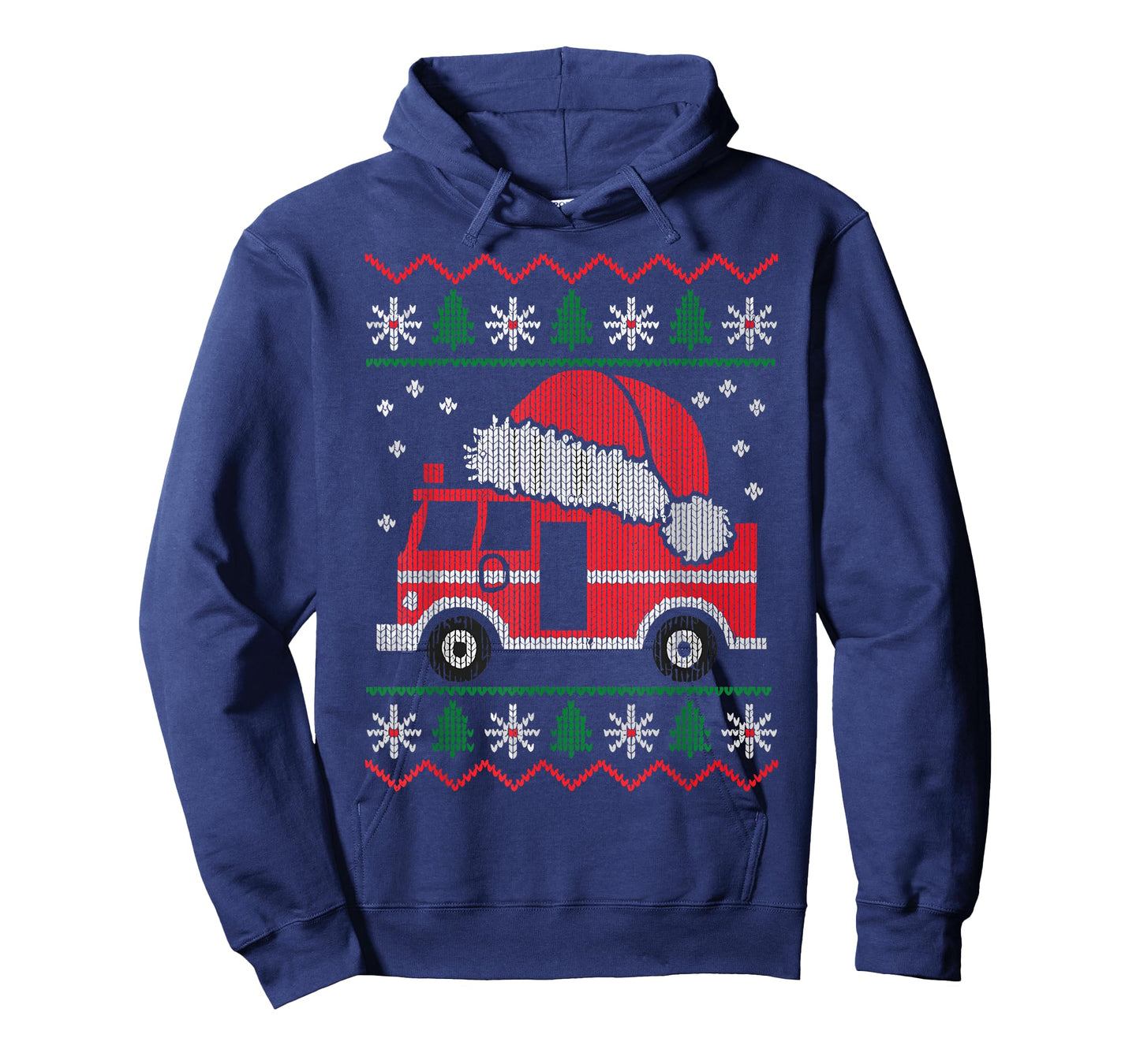 Funny Ugly Christmas Sweater Firetruck Christmas Firefighter T-Shirt