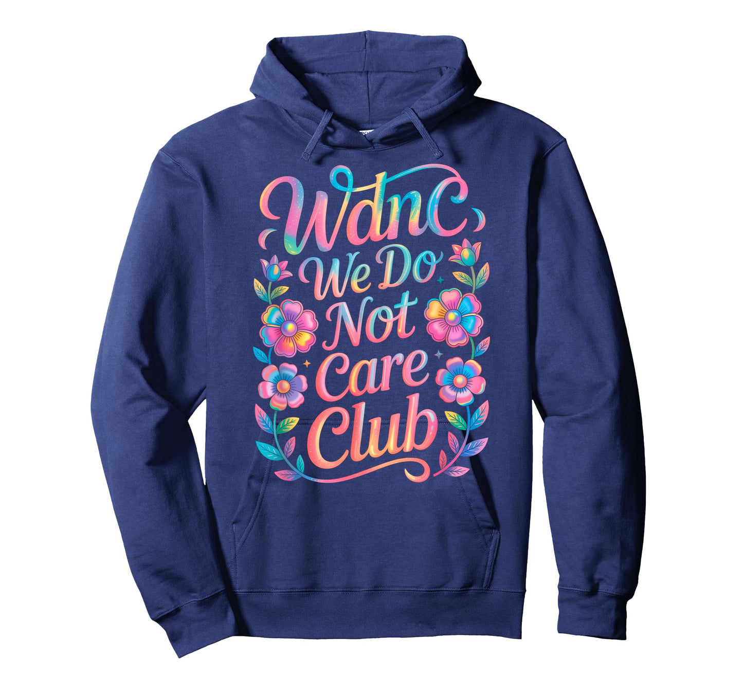 Retro WDNC We Do Not Care Club Floral Wildflowers Tee T-Shirt
