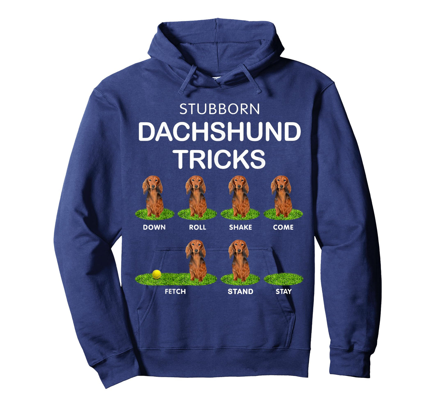 Thick Headed Dog - Funny Long Hair Dachshund for Christmas T-Shirt