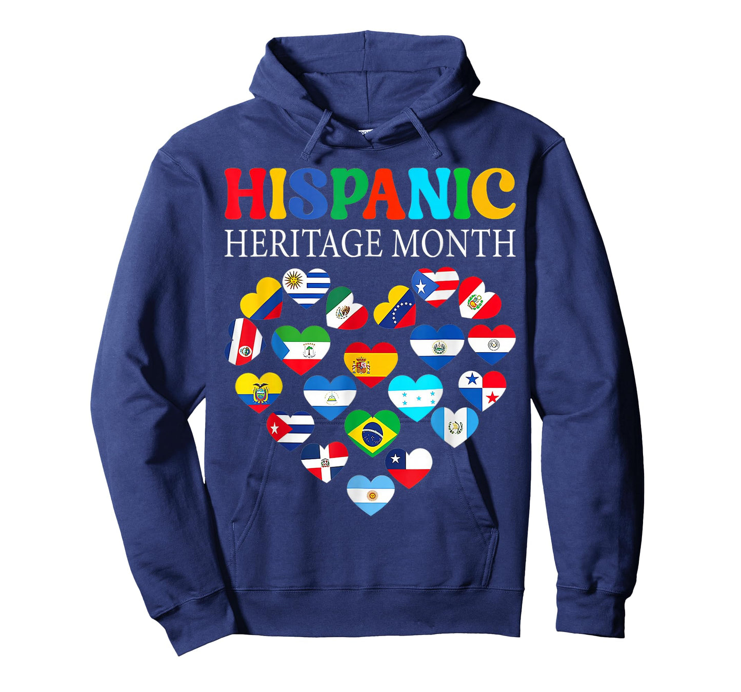 Hispanic Heritage Month All Countries Heart T-Shirt