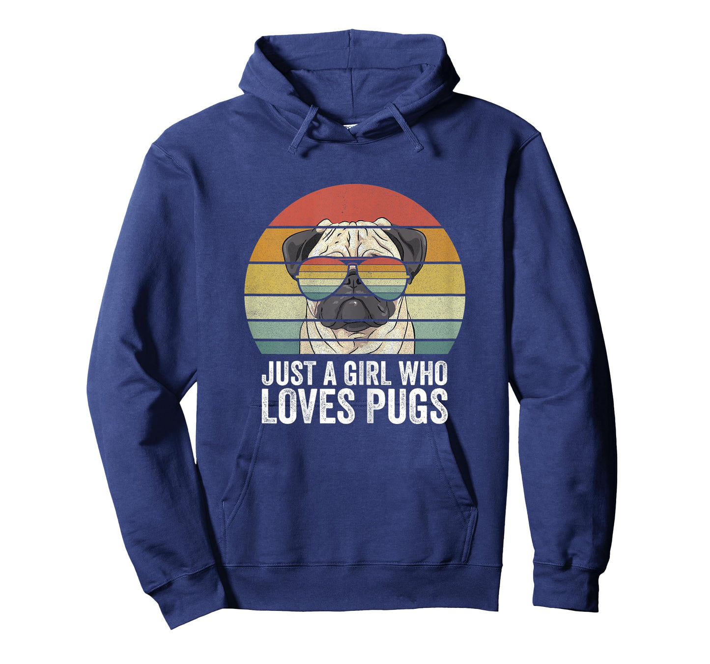 Retro Just A Girl Who Loves Pugs Shirt Funny Pug Dog Gifts T-Shirt