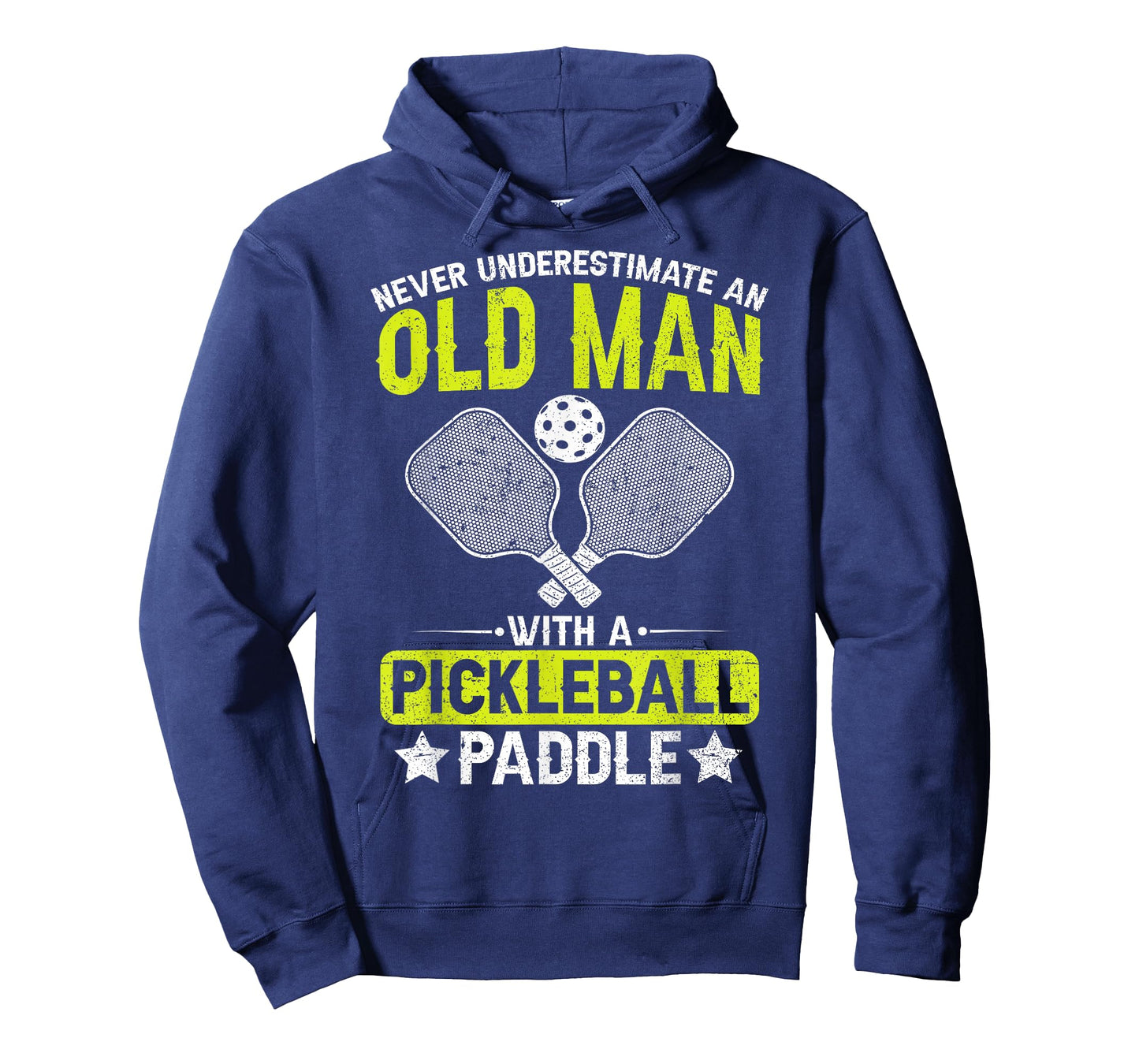 Never Underestimate an Old Man with a Pickleball Paddle Men T-Shirt