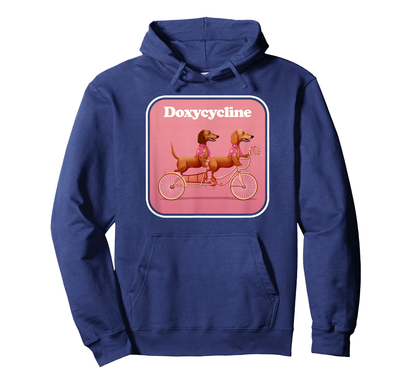 Doxycycline - Dachshund Riding a Bike - Doxy Cycling T-Shirt