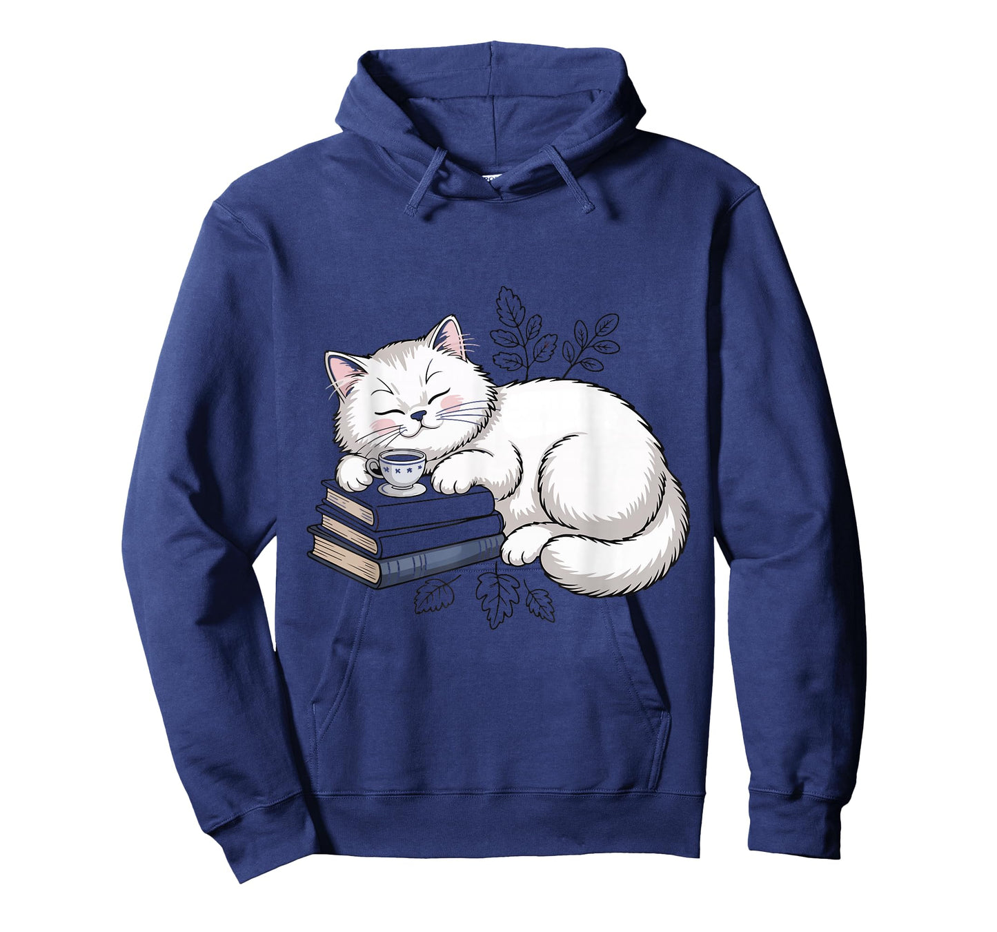 Funny Cat Sleeping Books Coffee Lover Cute Reading Bookworms T-Shirt