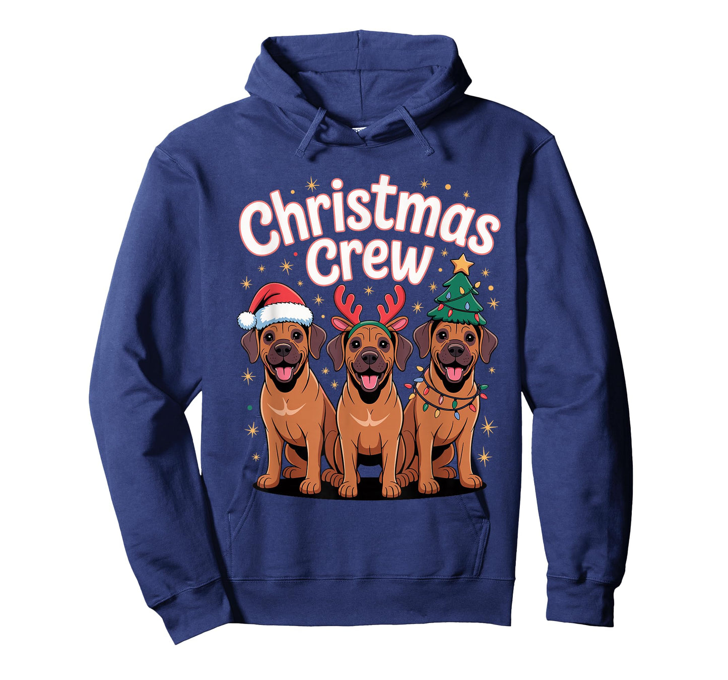 Christmas Crew Xmas Dog Funny Christmas Rhodesian Ridgeback T-Shirt