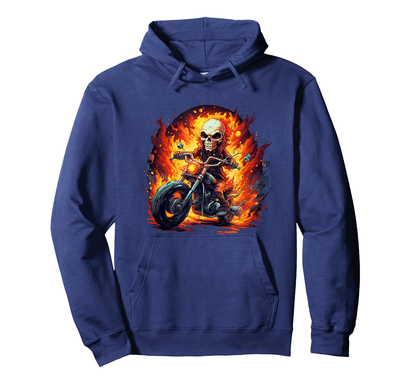 Nice Motorcycle Flames for Skull and Skeleton Lovers T-Shirt