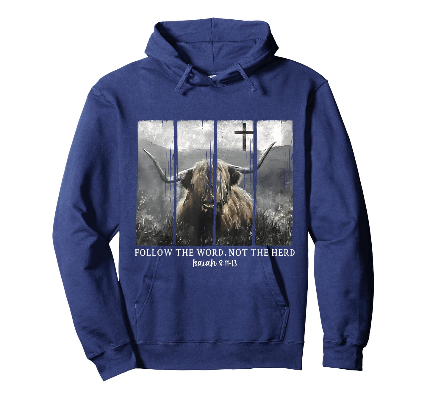 Follow The Word Not The Herd Christian Bible Highland Cow T-Shirt