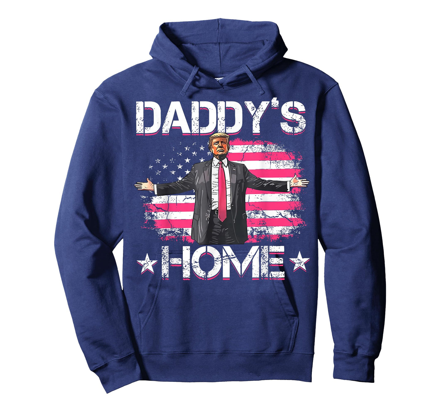 American Flag Daddy's Home Trump 2024 Patriotic T-Shirt