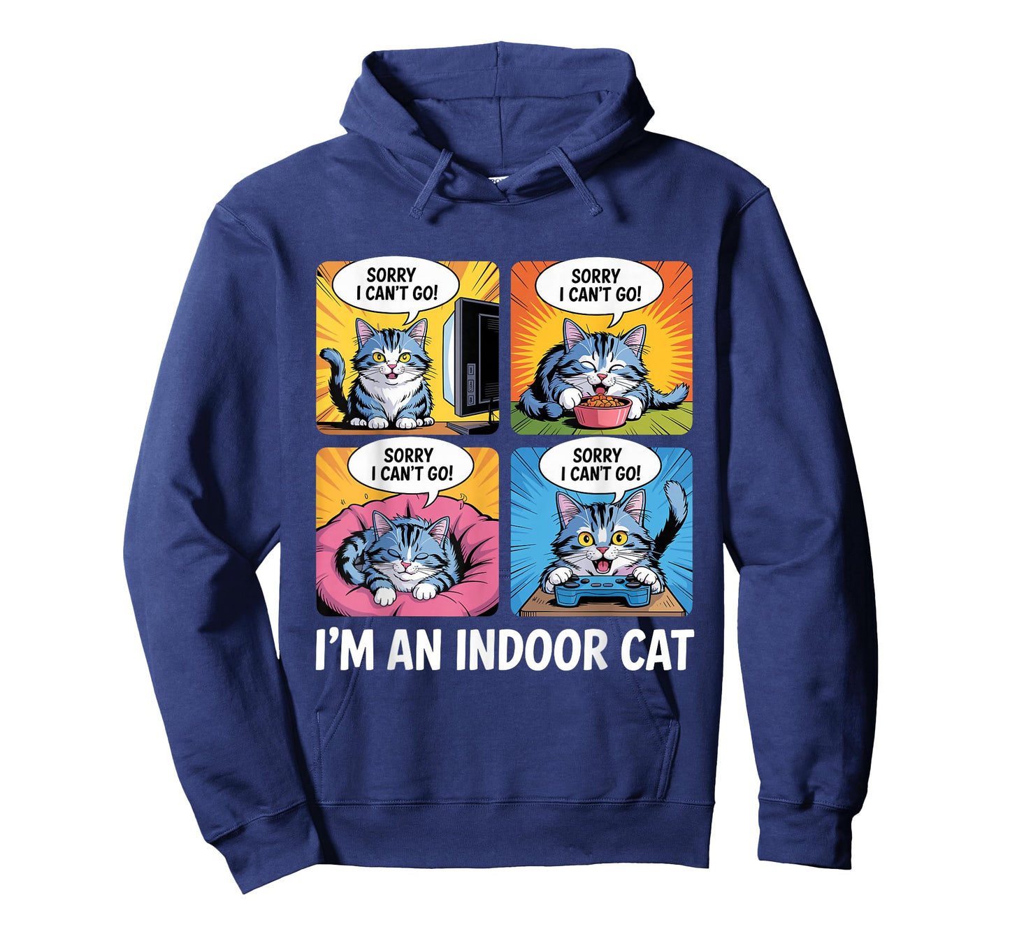 Sorry I Can't Go I'm an Indoor Cat Funny Kitten Pet Lover T-Shirt
