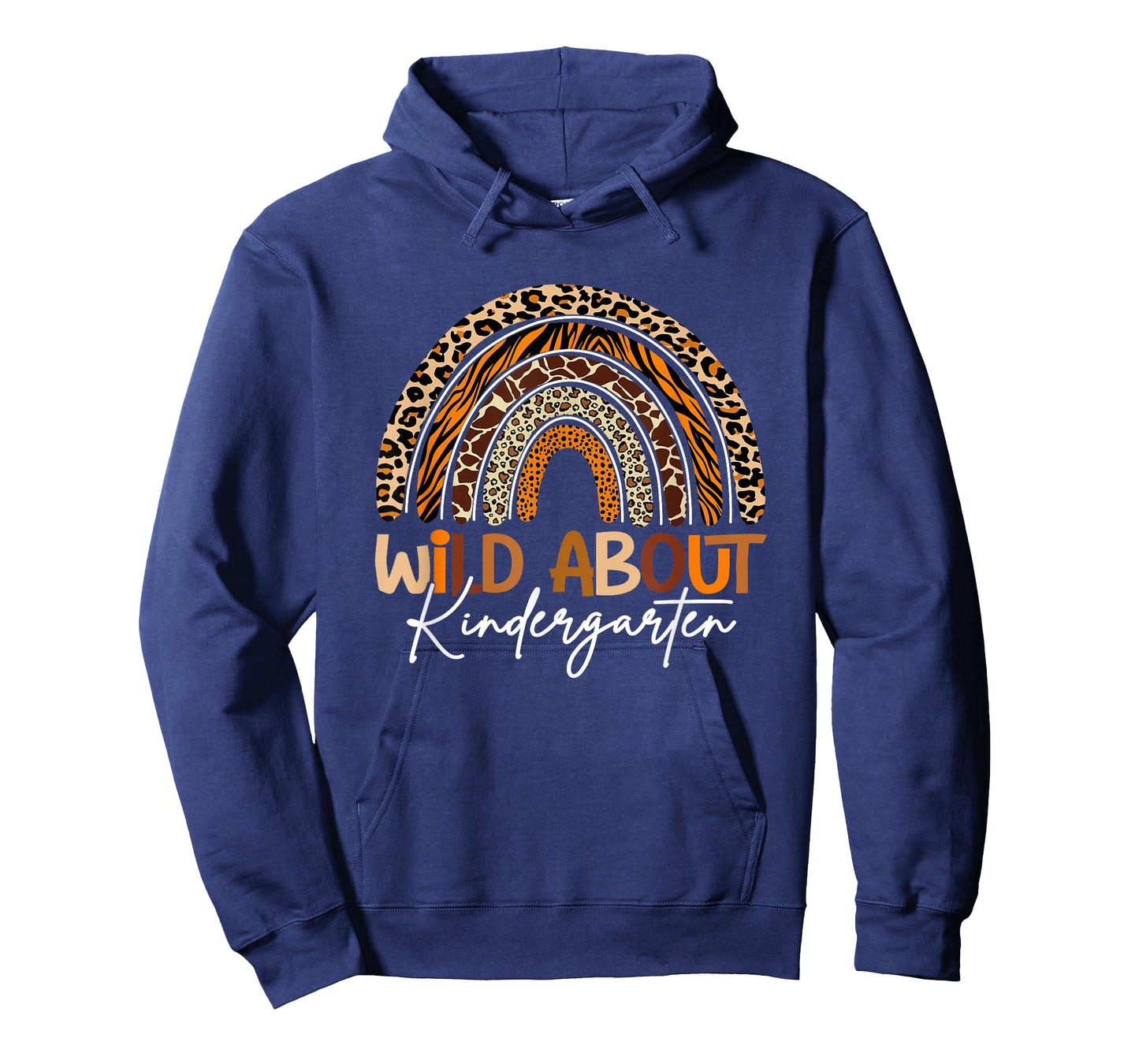 Back To School Wild About Kindergarten Leopard Rainbow T-Shirt