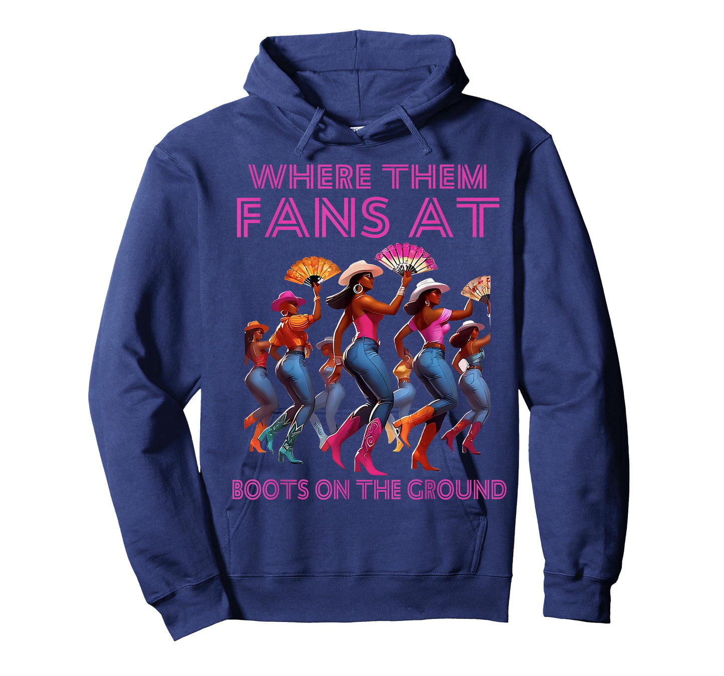 Where Them Fans At Funny Boots On The Ground Linedance Girls T-Shirt