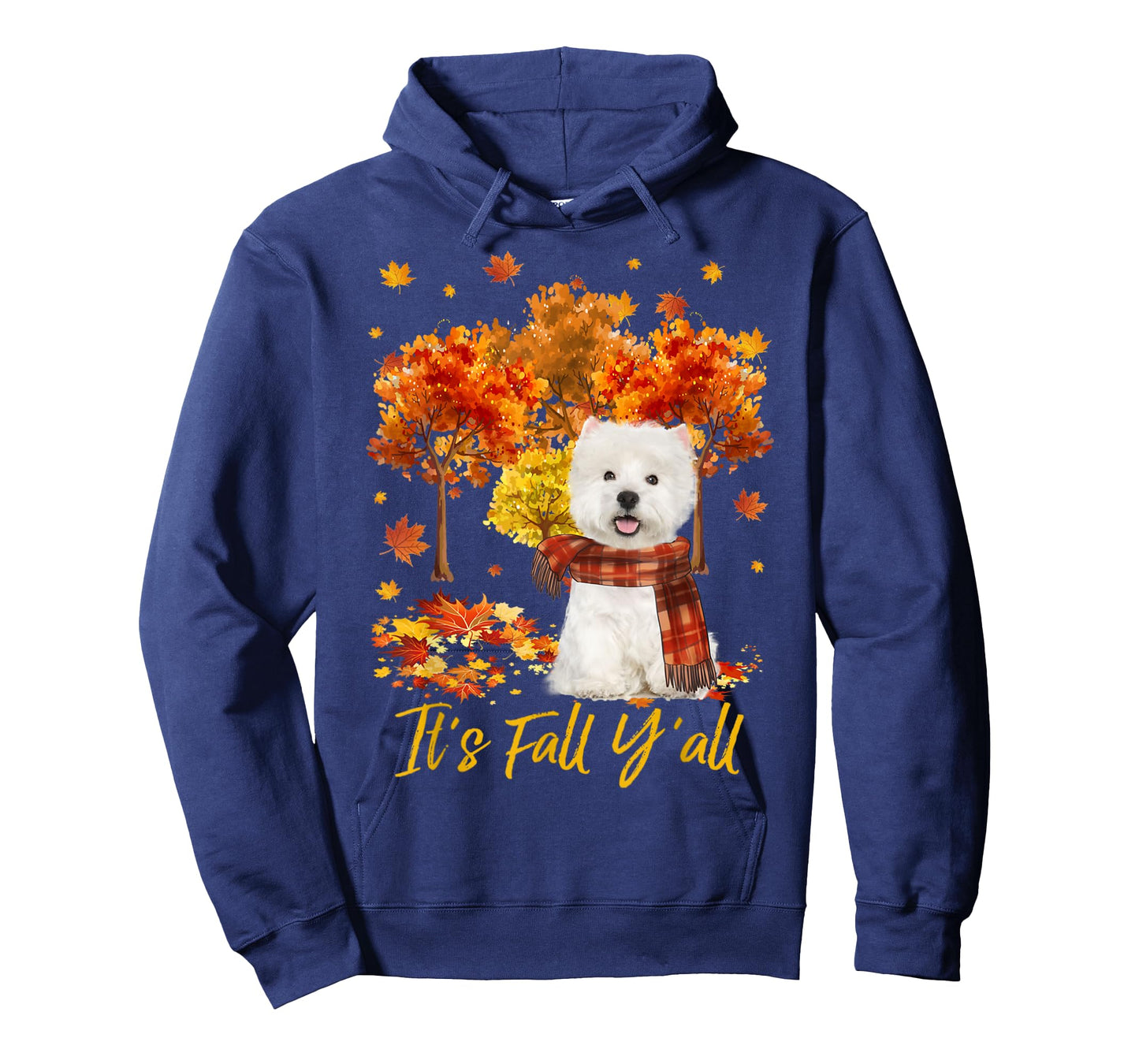 It's Fall Y'all Westie Dog Tree Pumpkin Fall Autumn T-Shirt