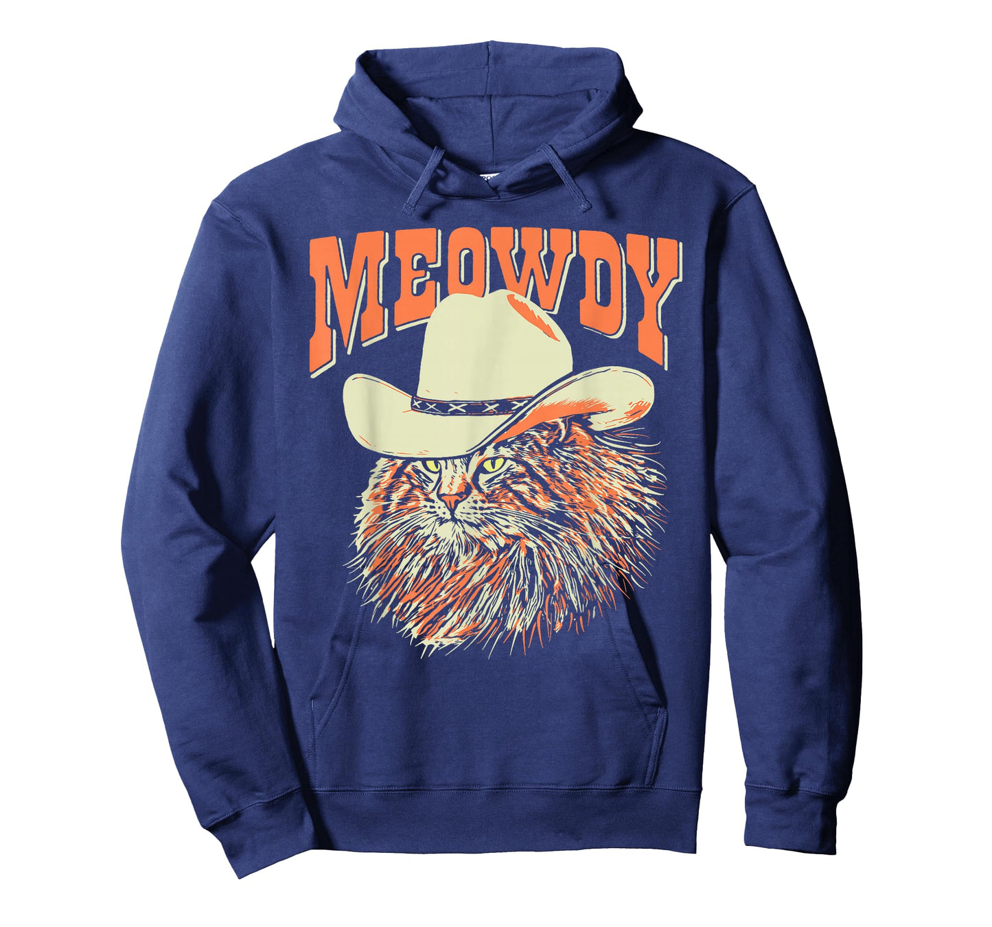 Southern Timbers Meowdy! Funny Country Music Cat Cowboy Hat Vintage Brown T-Shirt