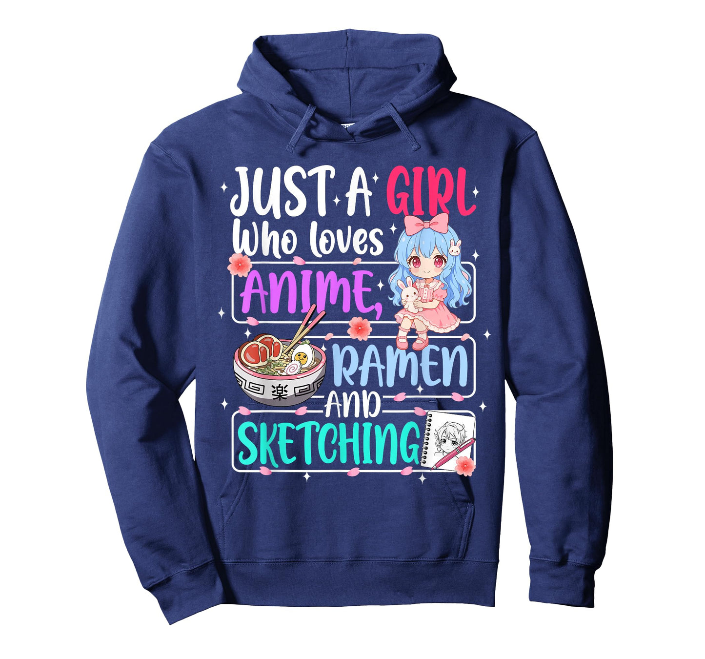 Just A Girl Who Loves Anime Ramen Sketching Japan Anime T-Shirt