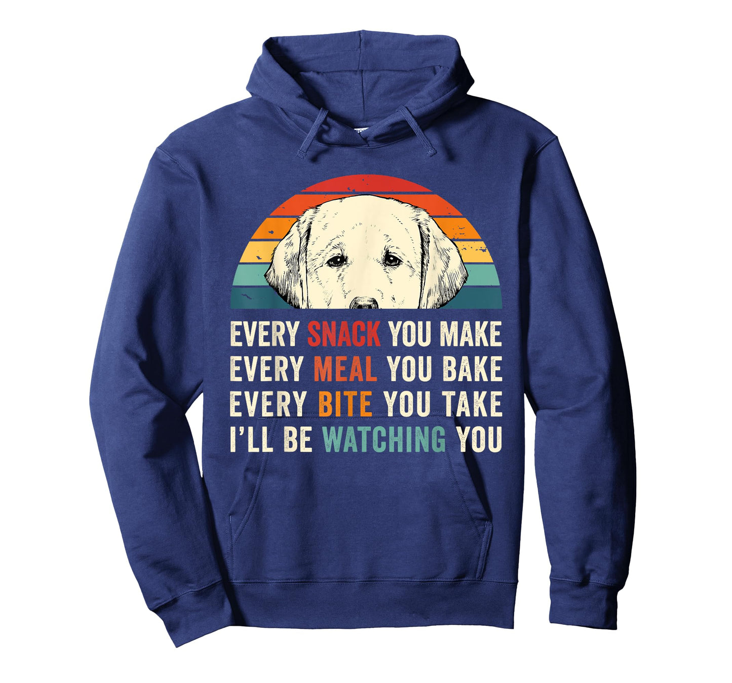 Retro Every snack you make Every meal you bake Yellow Lab T-Shirt