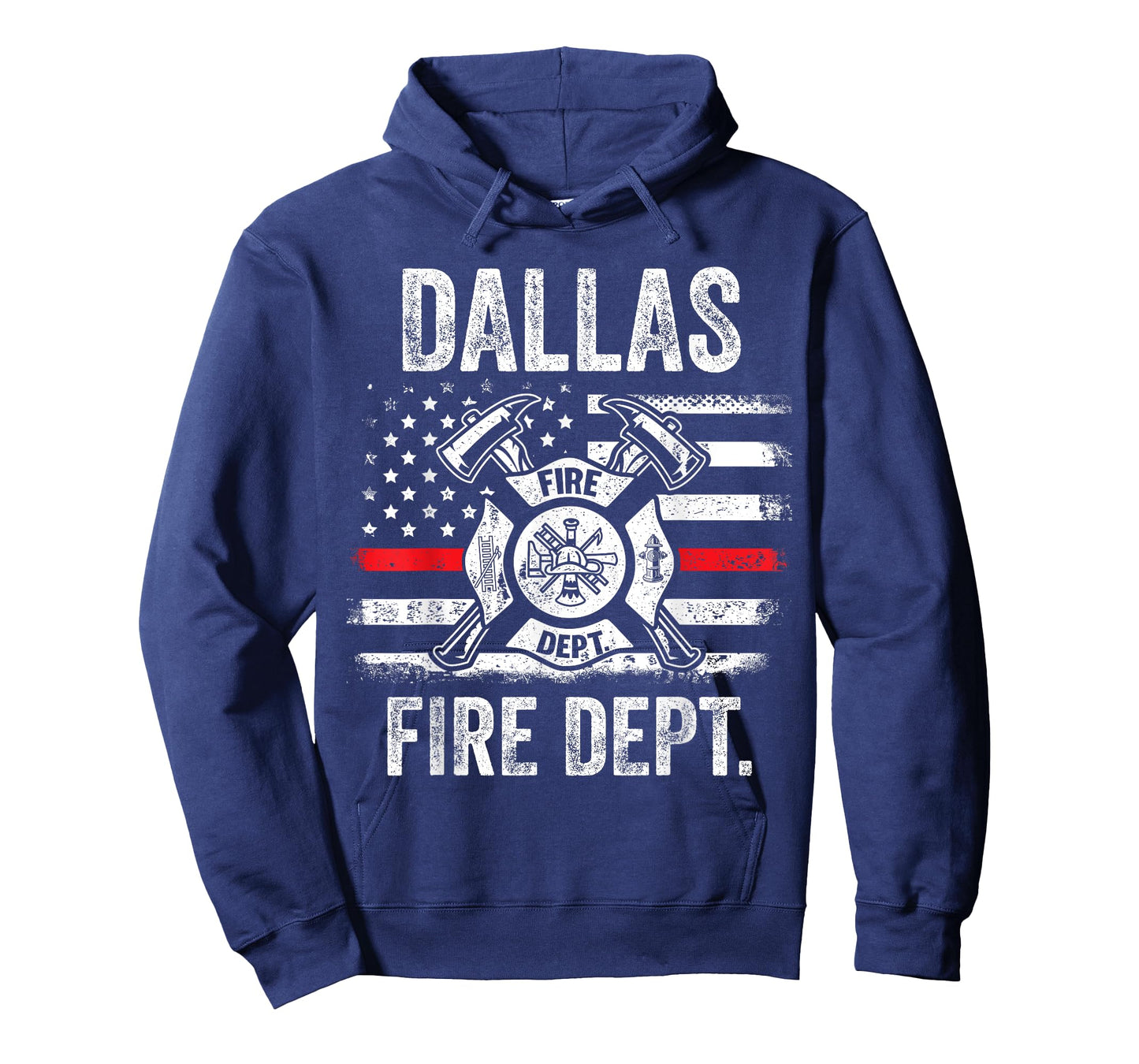 Dallas Texas Fire Department Thin Red Line Fireman T-Shirt