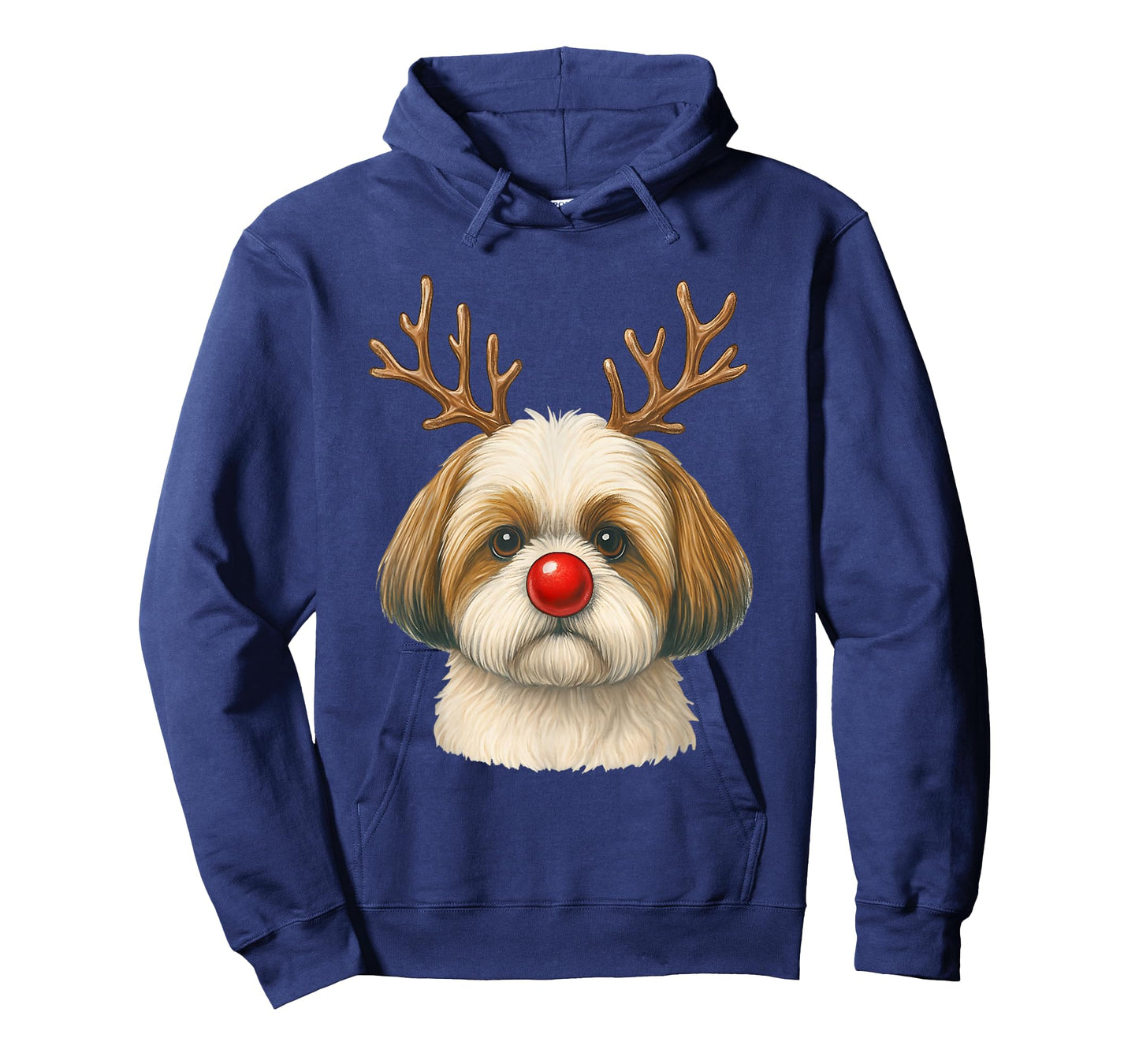Cute Shih Tzu Christmas Reindeer Dog Lover Holiday T-Shirt