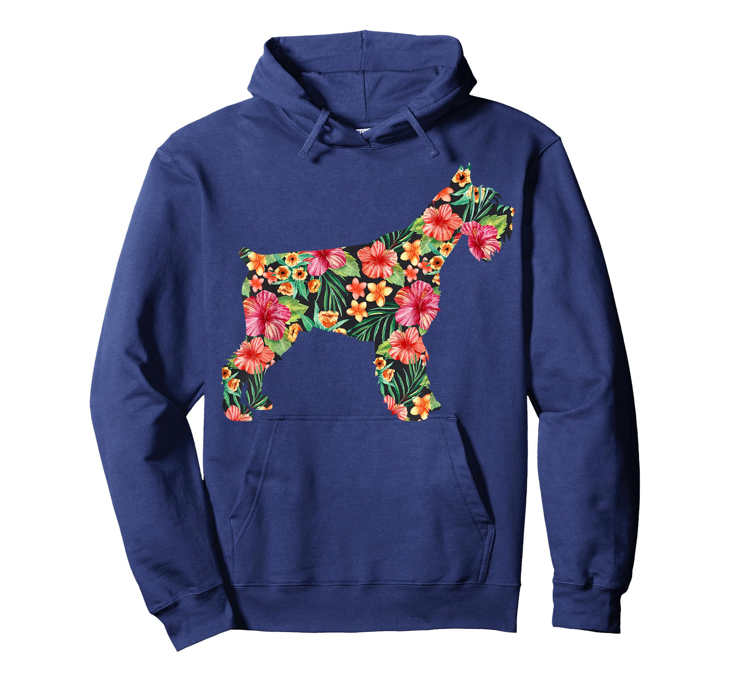 Schnauzer Flower Funny Dog Silhouette Floral Gifts Women T-Shirt