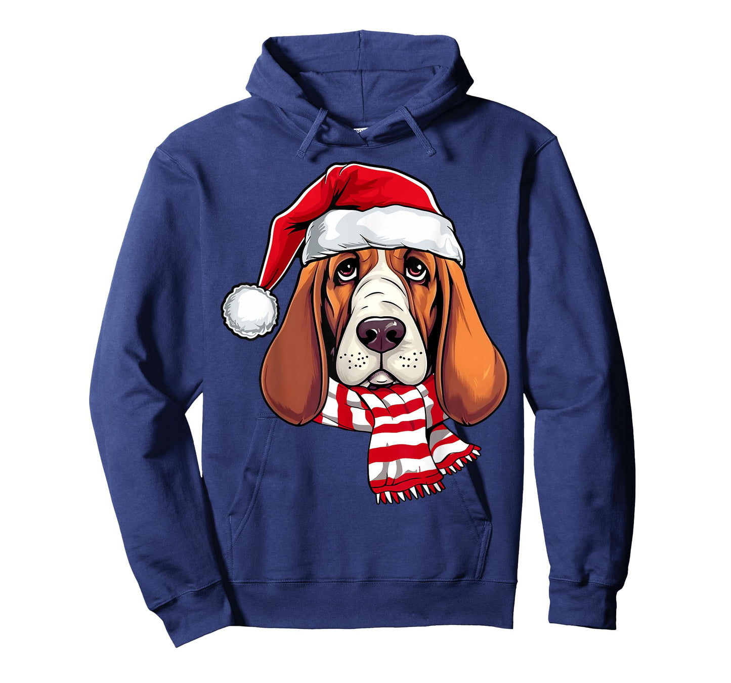 Santa Basset Hound Christmas Dog Lover Men Women Kids T-Shirt