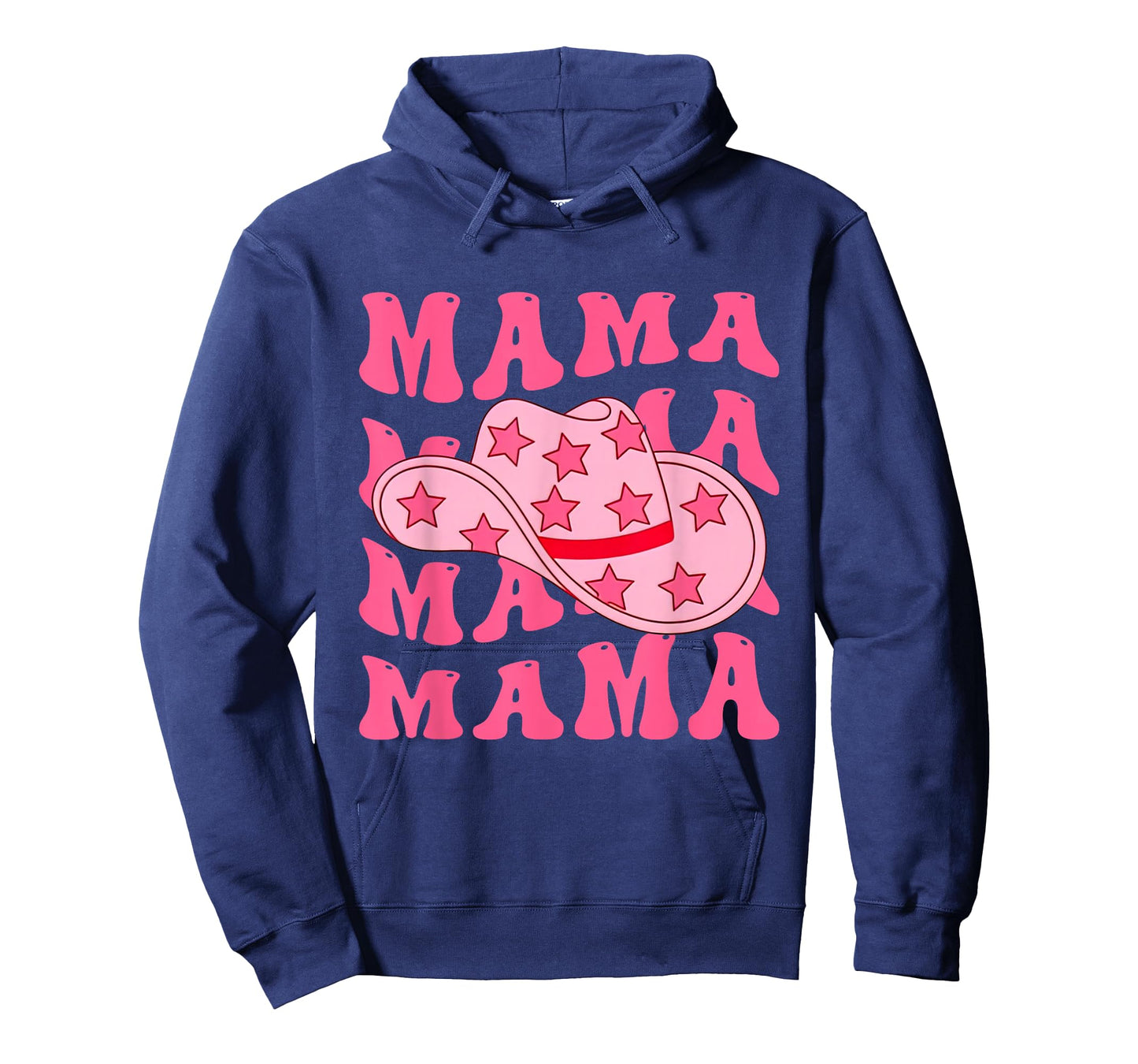 Pink Cowboy Hat Western Cowgirl Mama Groovy Country Mom T-Shirt