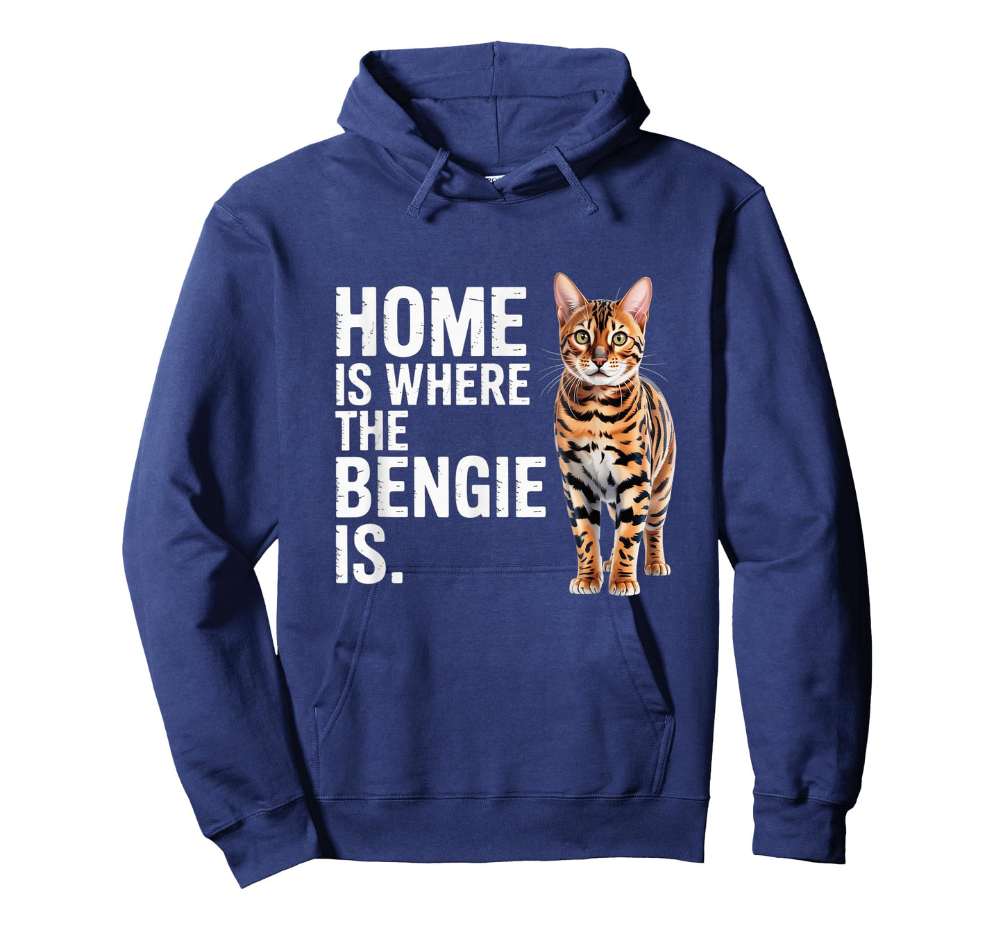 Bengal Cat Lover & Owner Funny Home is Where The Bengie is T-Shirt