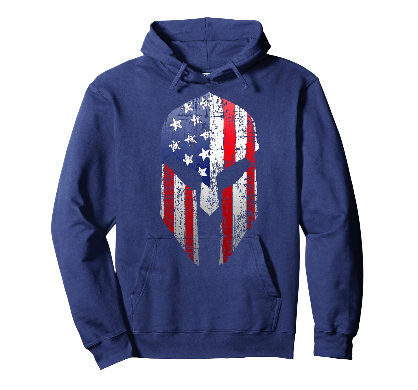 Patriotic American Spartan Warrior USA Flag Helmet Tee T-Shirt