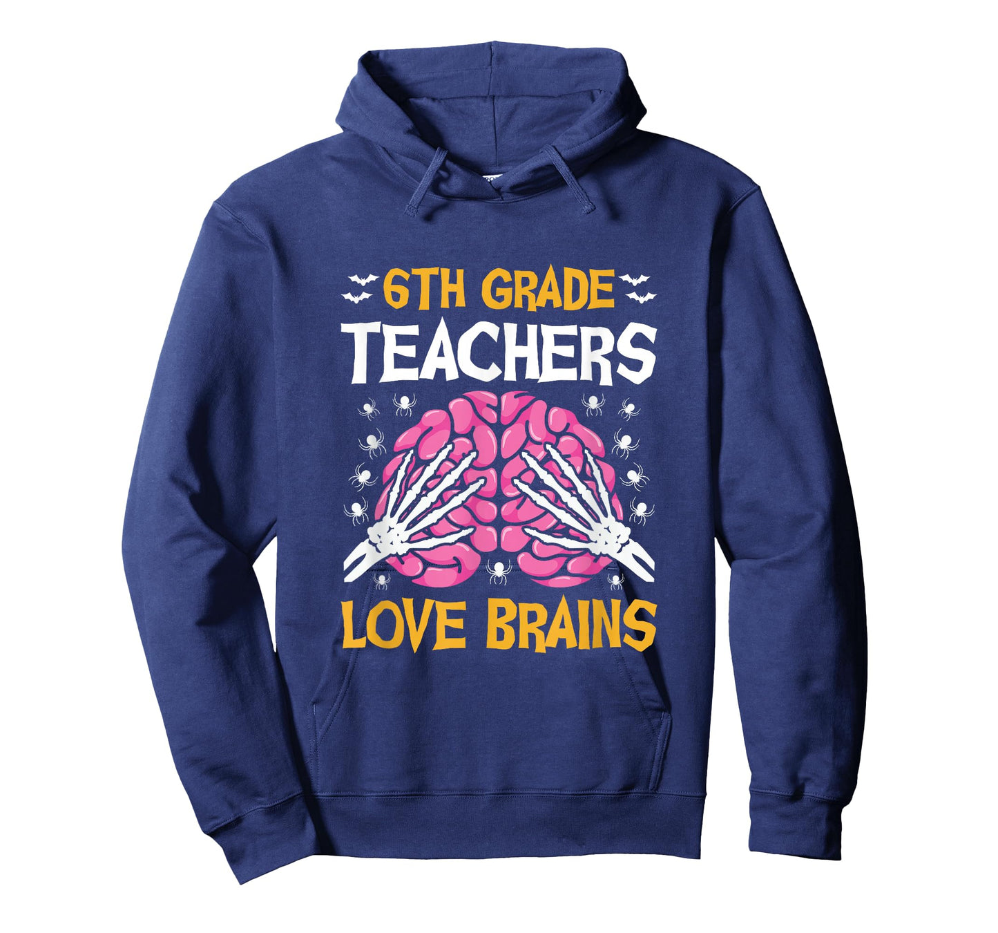 6th Grade Teachers Love Brains Funny Halloween School T-Shirt