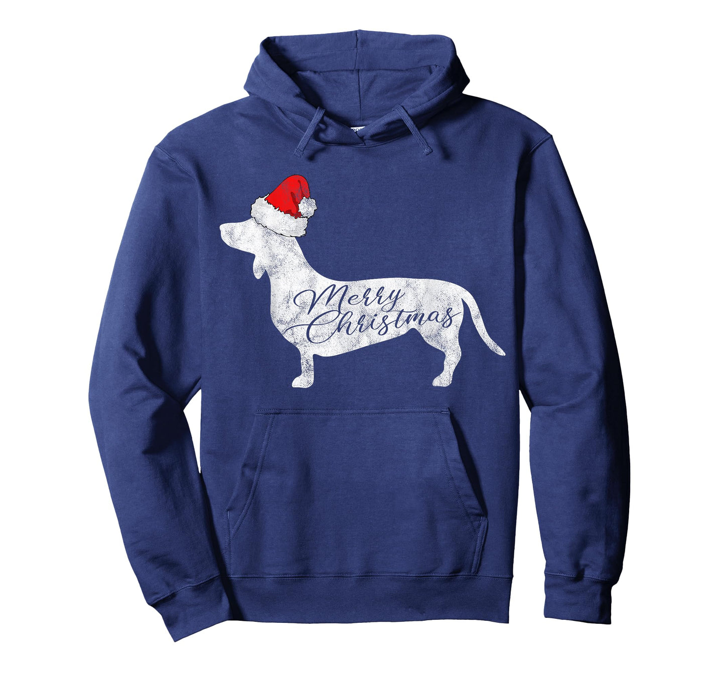 Dachshund Merry Christmas T-Shirt I Doxie Santa Silhouette T-Shirt