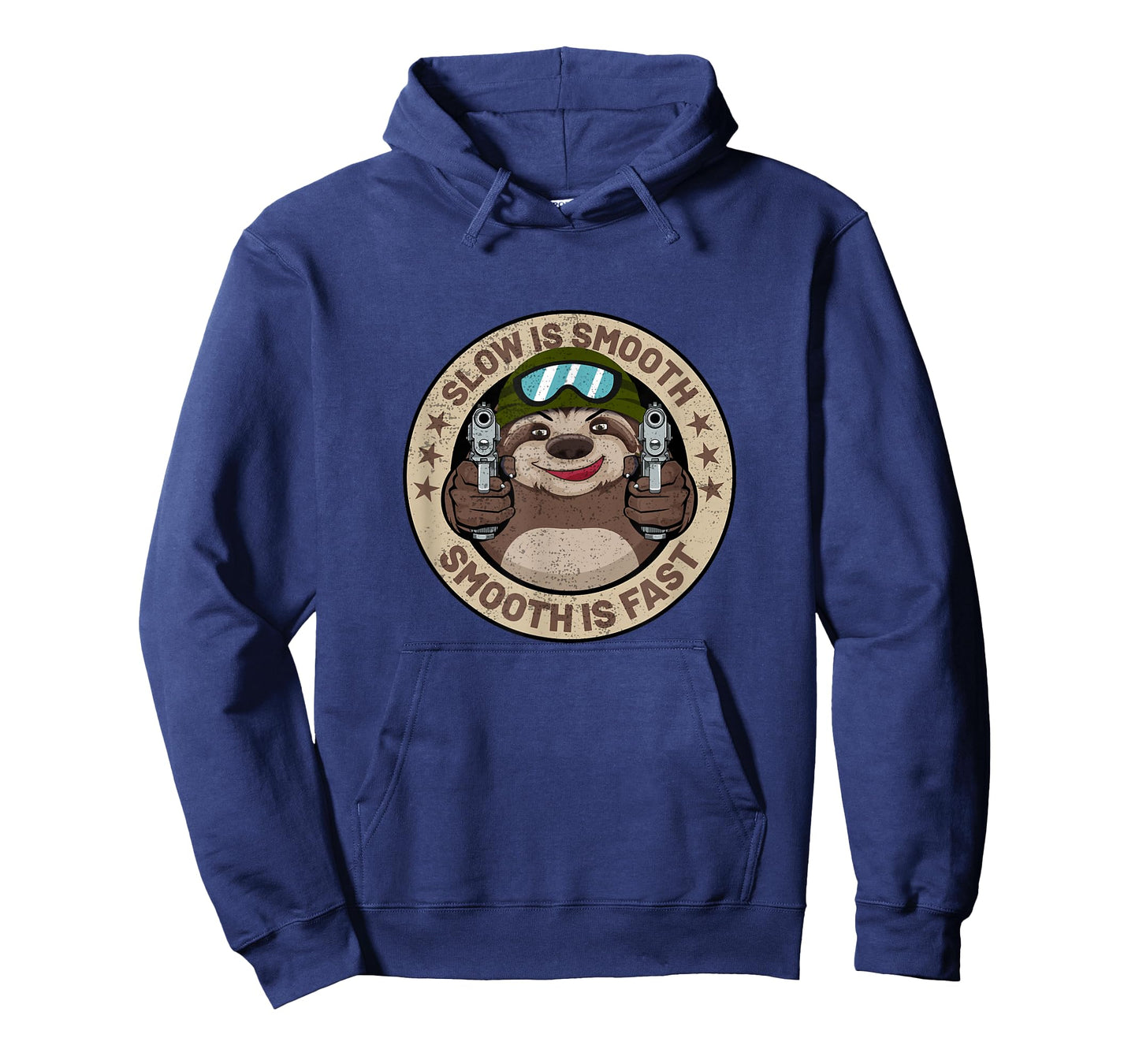 Slow Is Smooth Is Fast Funny Sloth Firearm Shooting Shirt T-Shirt