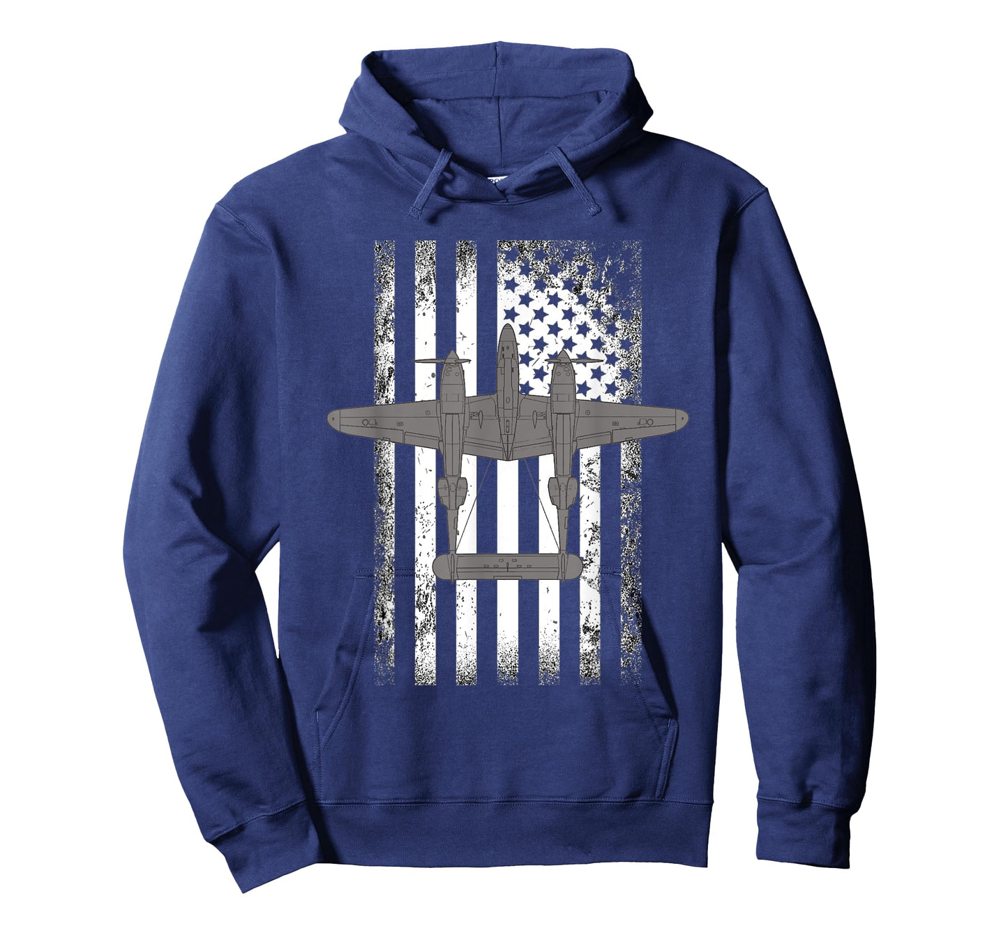 P-38 Lightning Warbird American Flag Fighter Airplane Women Men T-Shirt