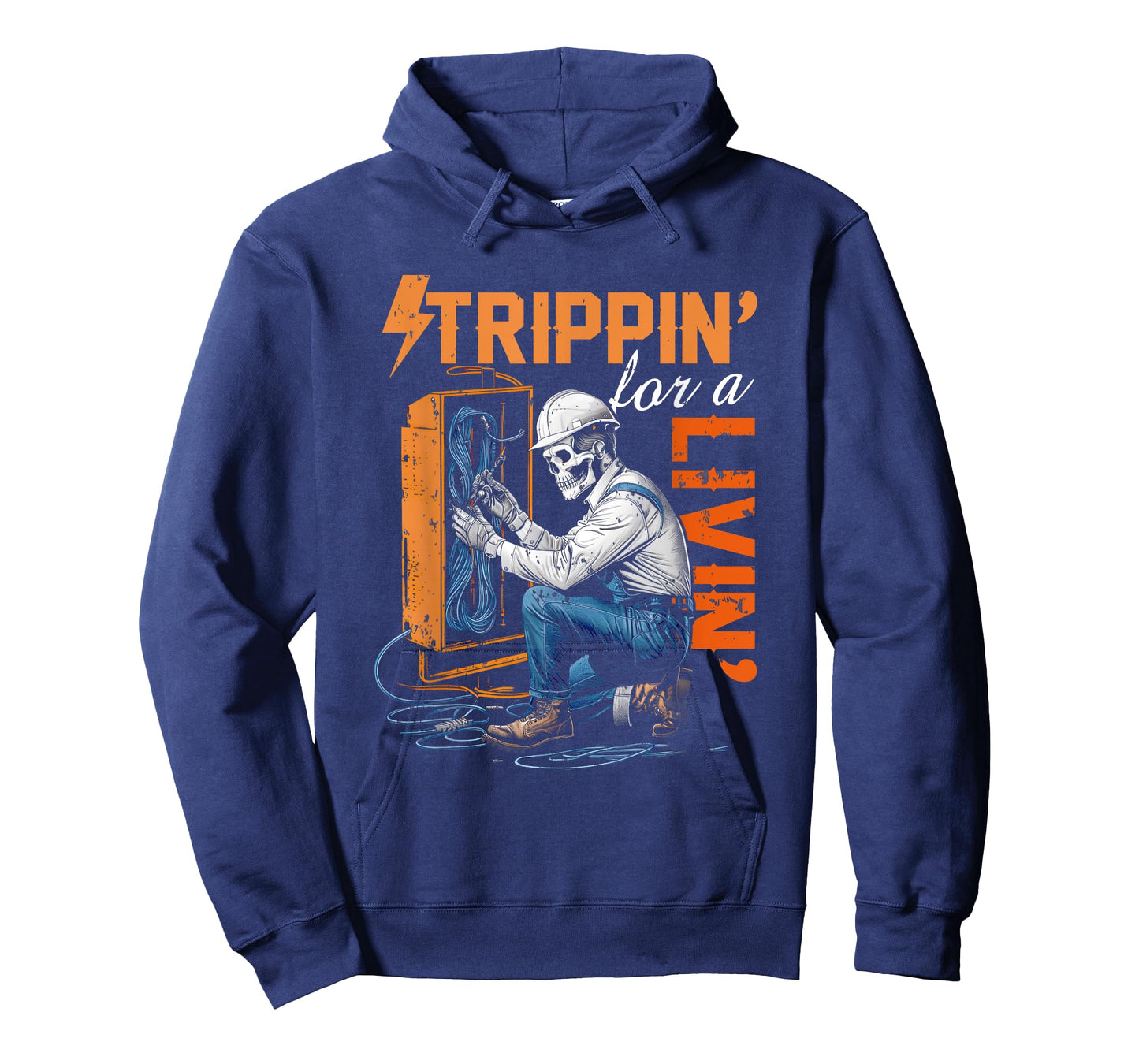 Electrician Lover Trippin' For A Livin' Skeleton Worker T-Shirt