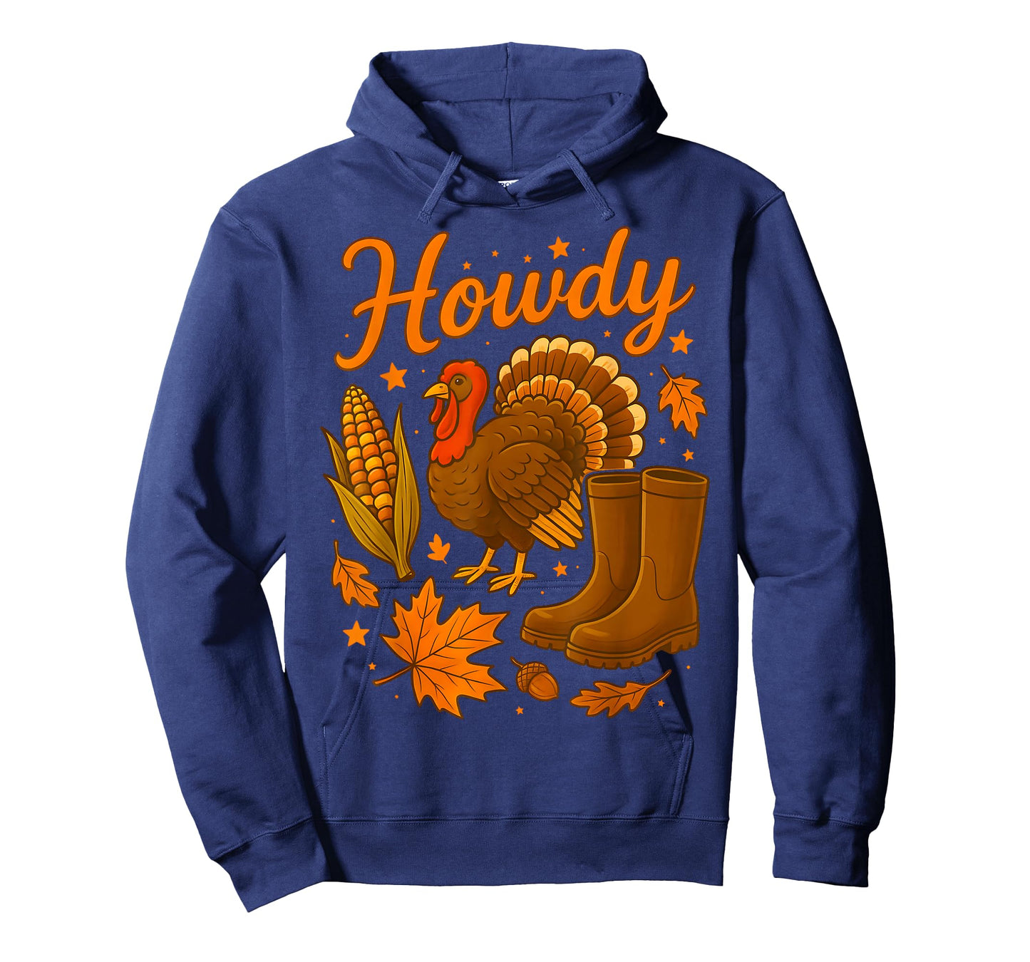 Howdy Cowgirl Western Rodeo Cozy Fall Thanksgiving Turkey T-Shirt