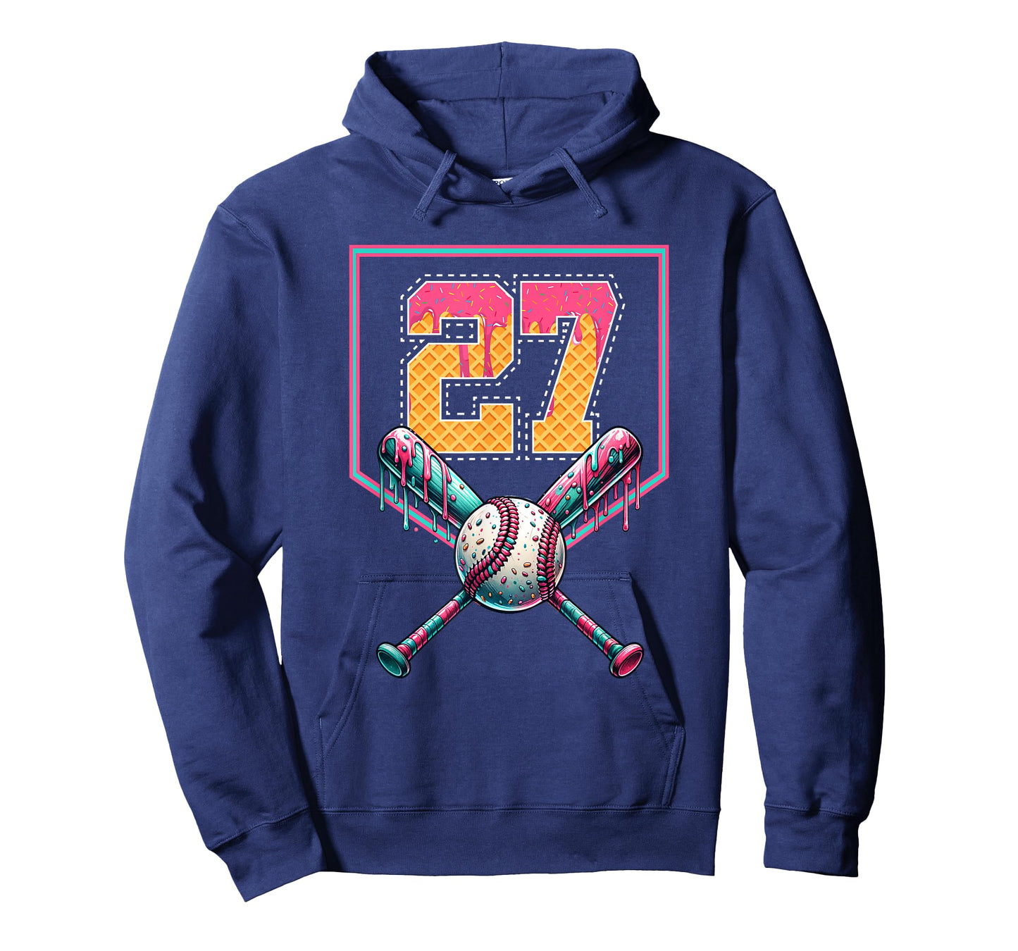Baseball Drip Number 27 Player Or 27th Birthday T-Shirt
