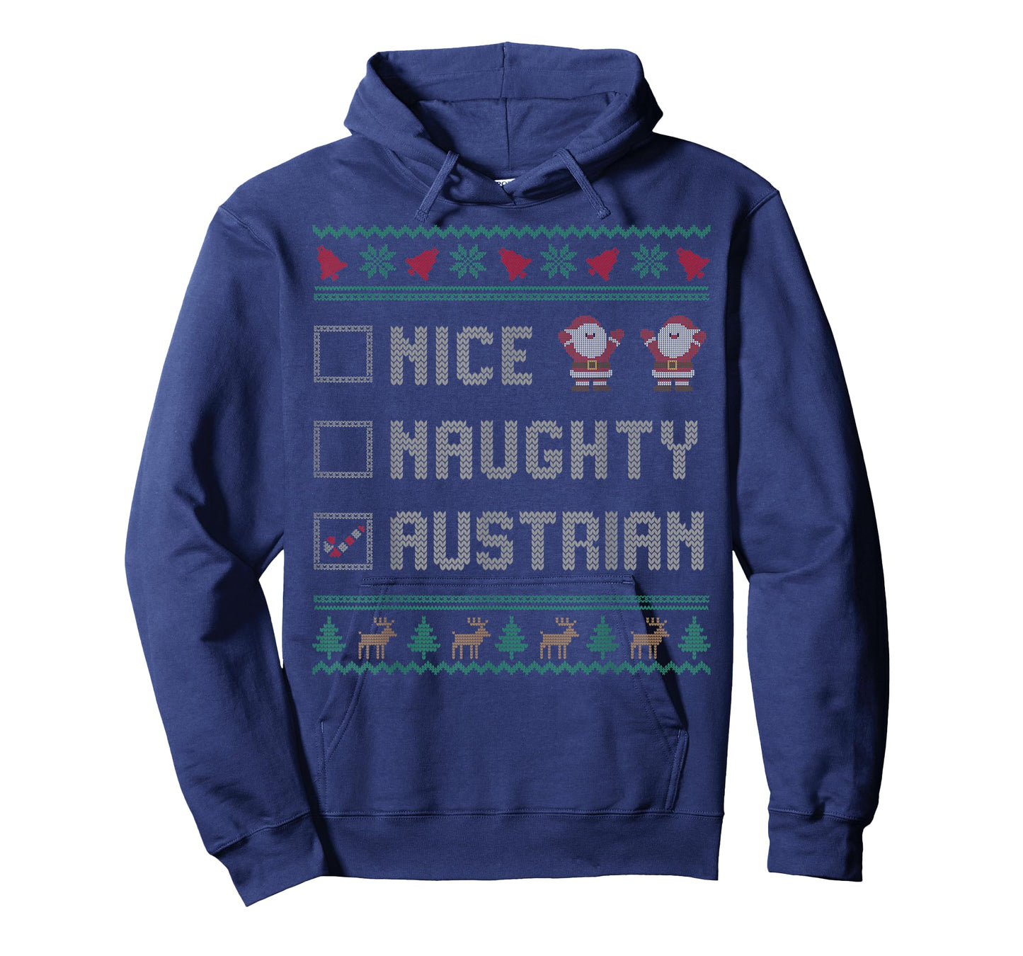 Nice Naughty Austrian Christmas Pajama Matching T-Shirt