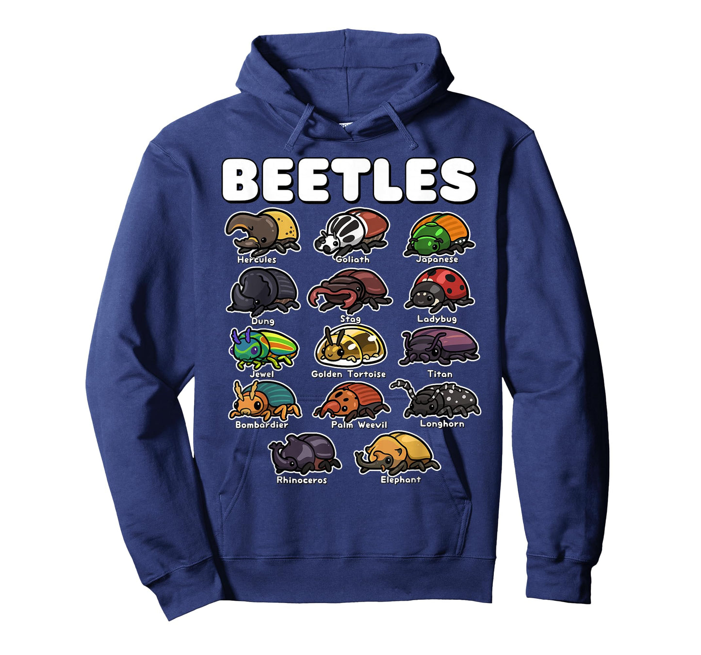 Cute Beetles Collection Funny Insect Cartoon Entomology Art T-Shirt