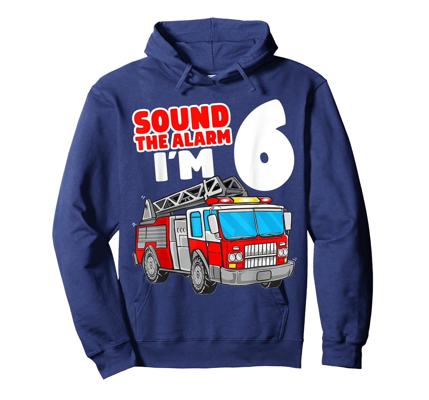 Fire Truck 6th Birthday Toddler Boy Firefighter 6 Year Old T-Shirt