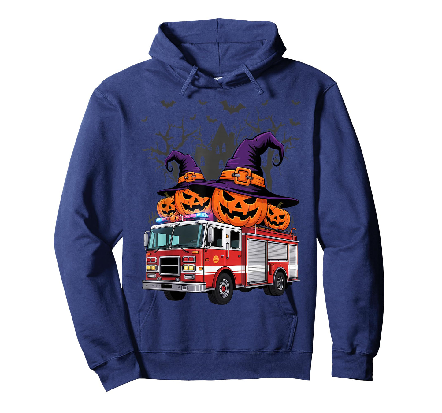 Kids Firetruck Pumpkin Firefighter Toddler Boys Halloween T-Shirt