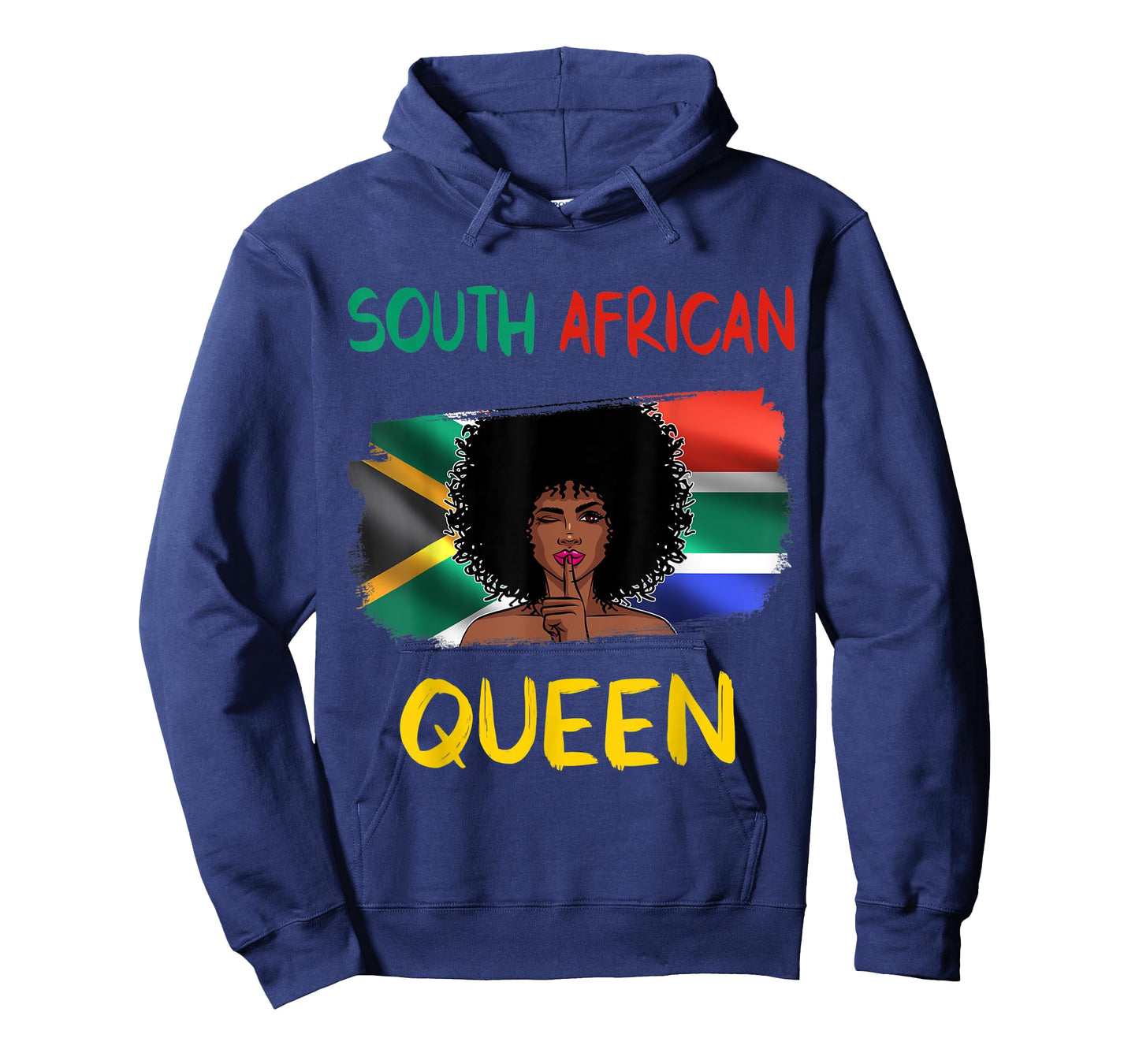 South African Queen South Africa Flag African Girl Pride T-Shirt