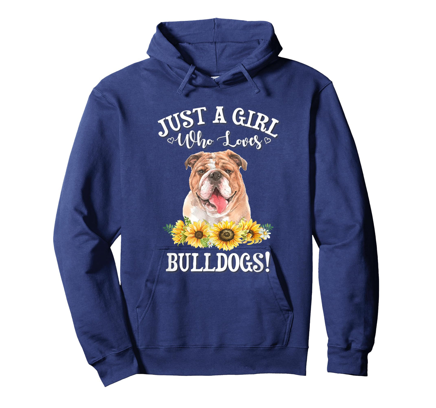 Funny Watercolor Art Girl Who Loves English Bulldogs T-Shirt